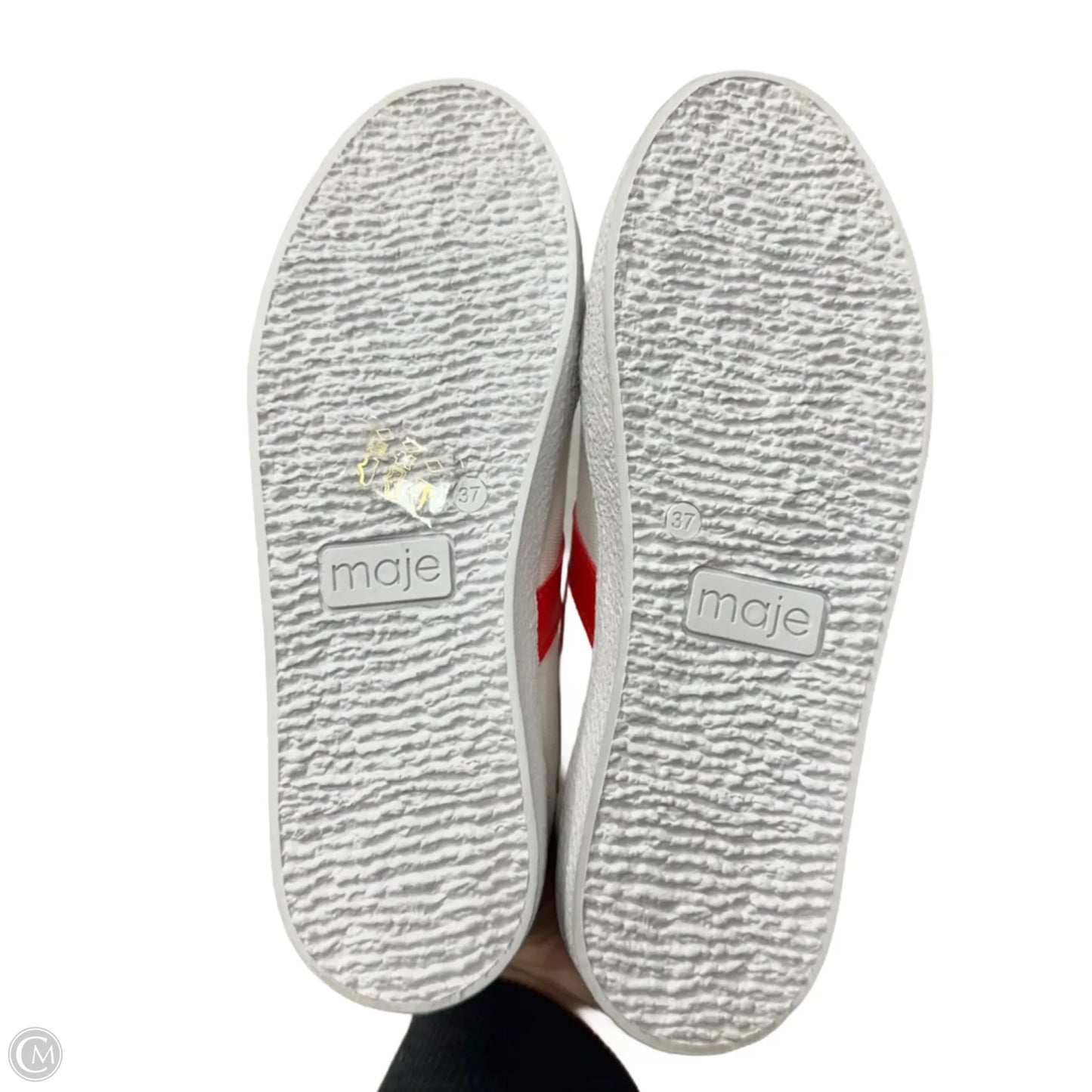 Shoes Sneakers By Maje In Red & White, Size: 6.5