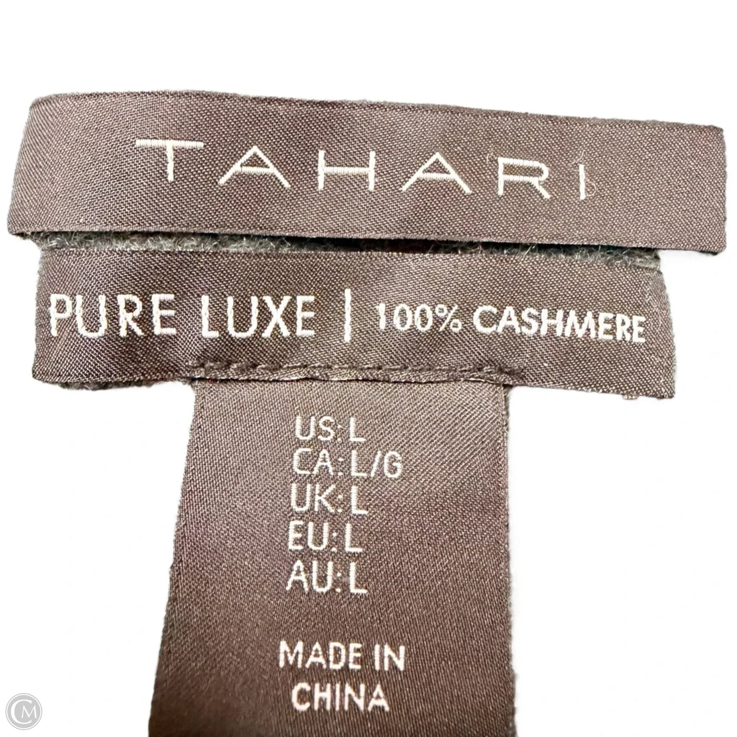 Sweater Cardigan Cashmere By Tahari In Green, Size: L