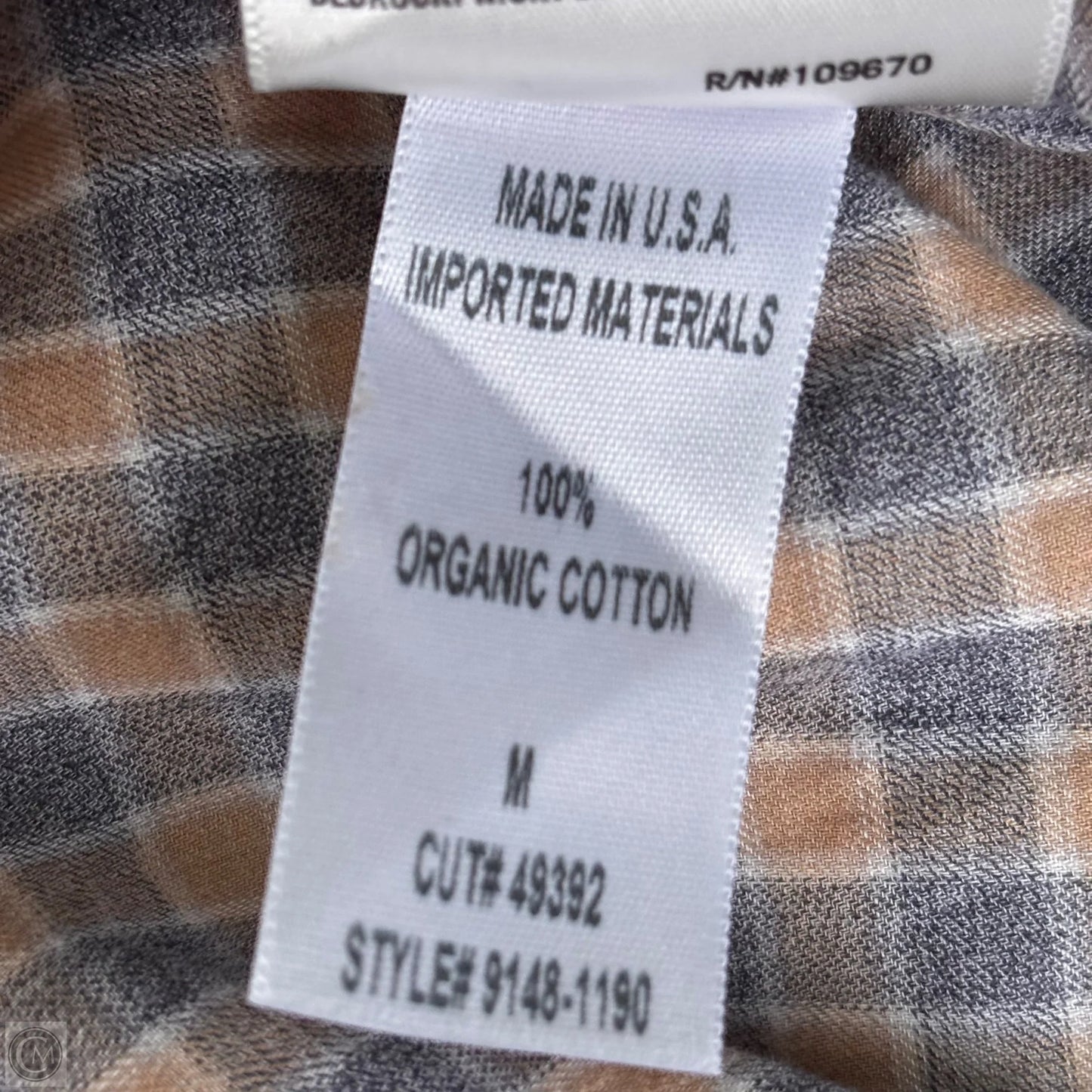 Top Short Sleeve By Citizens Of Humanity In Checkered Pattern, Size: M