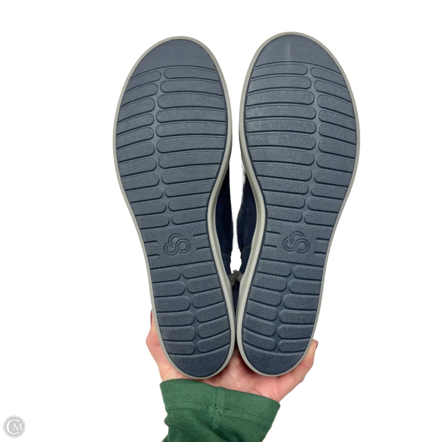 Boots Ankle Flats By Clarks In Navy, Size: 10