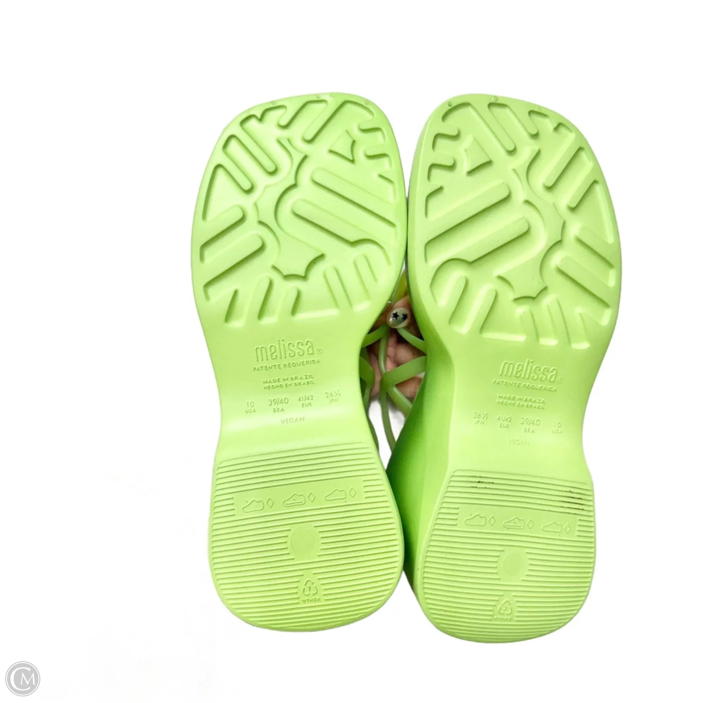 Sandals Heels Platform By Melissa In Green, Size: 10