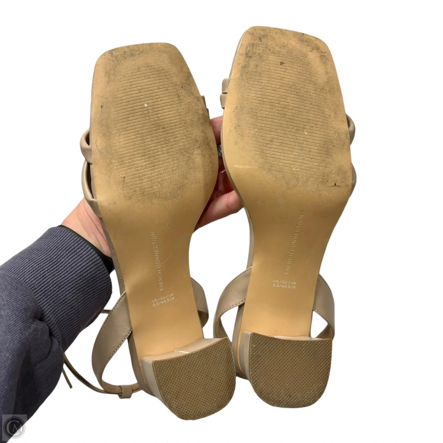 Sandals Heels Block By French Connection In Tan, Size: 9.5