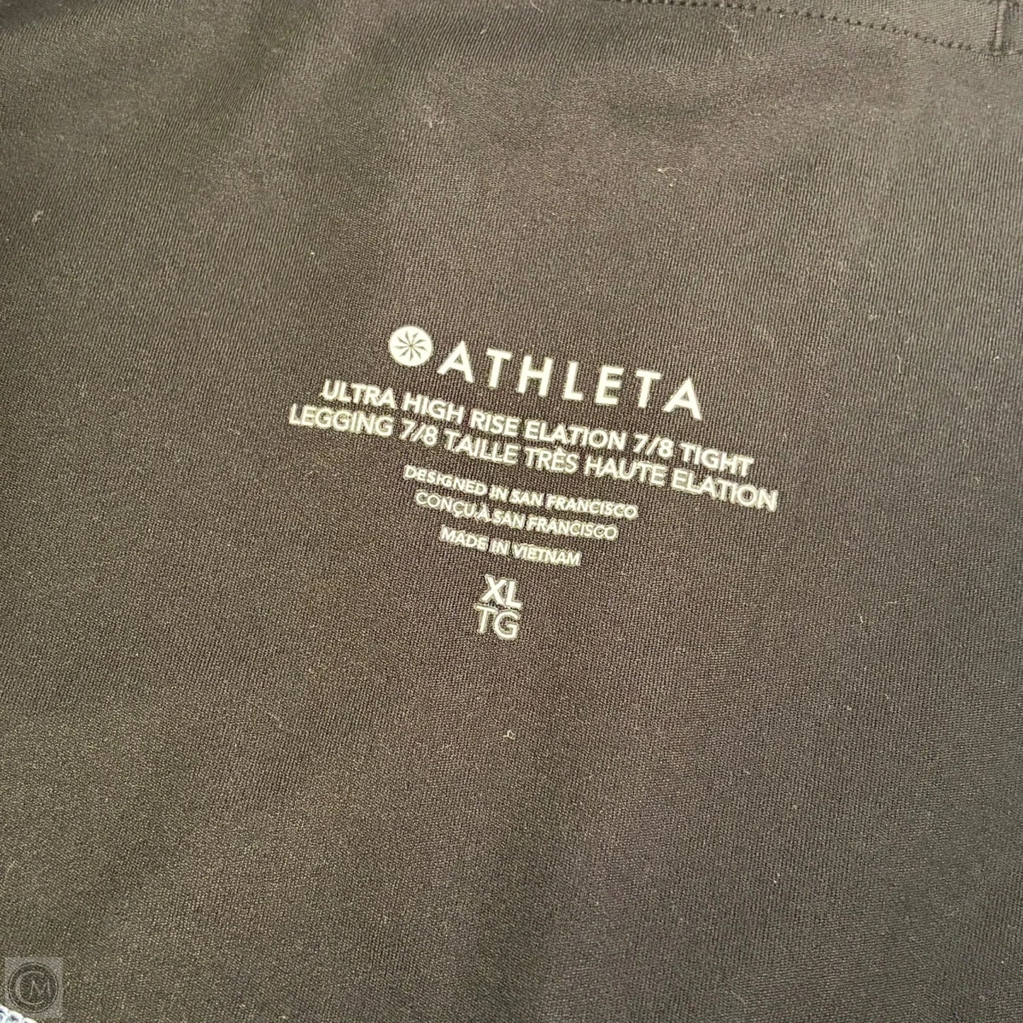 Athletic Leggings By Athleta In Black & Blue, Size: Xl