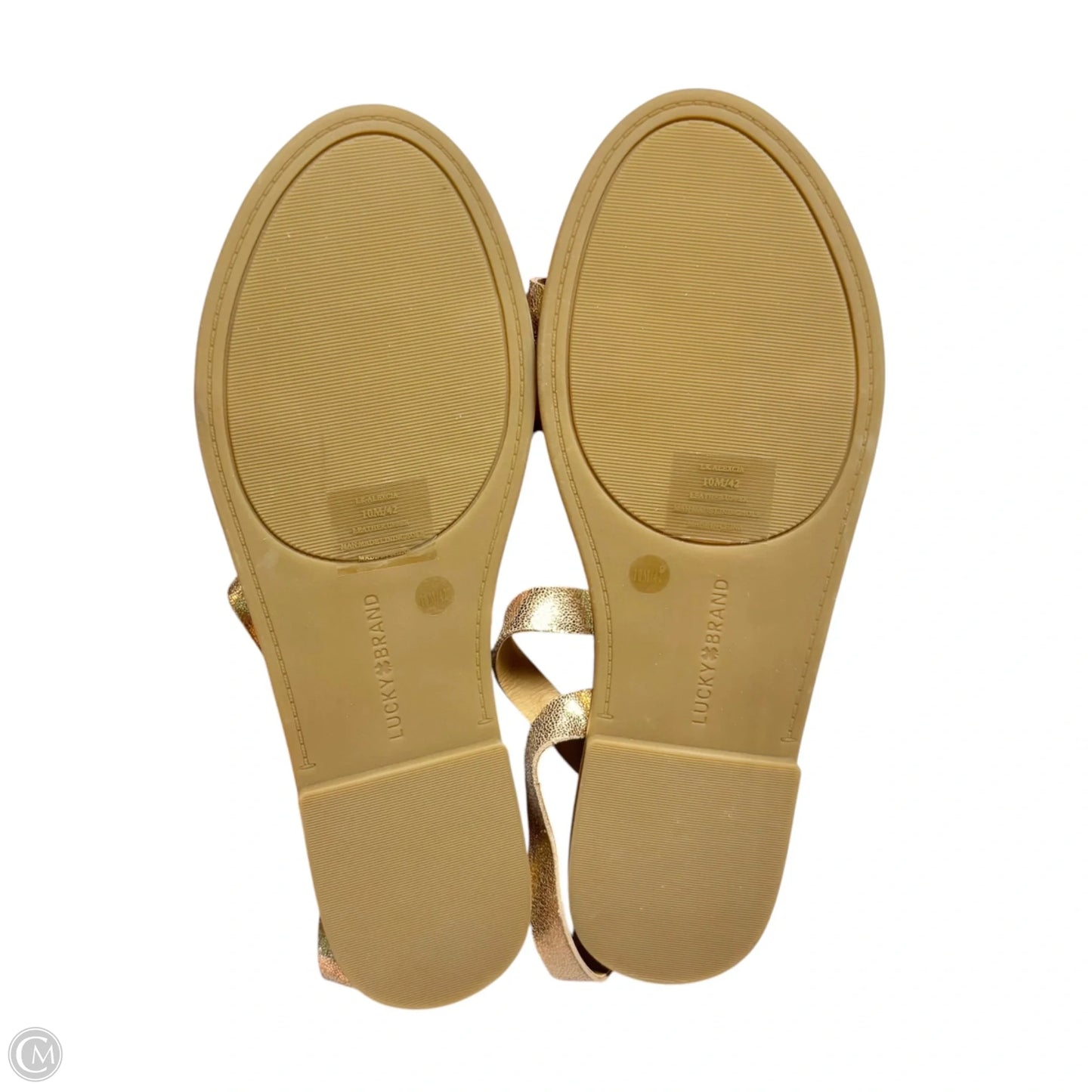 Sandals Flats By Lucky Brand In Gold, Size: 10