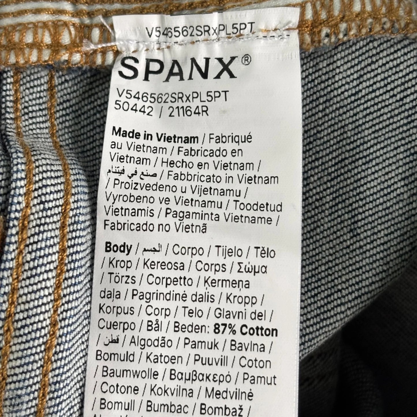 Jeans Flared By Spanx In Blue Denim, Size: Xl