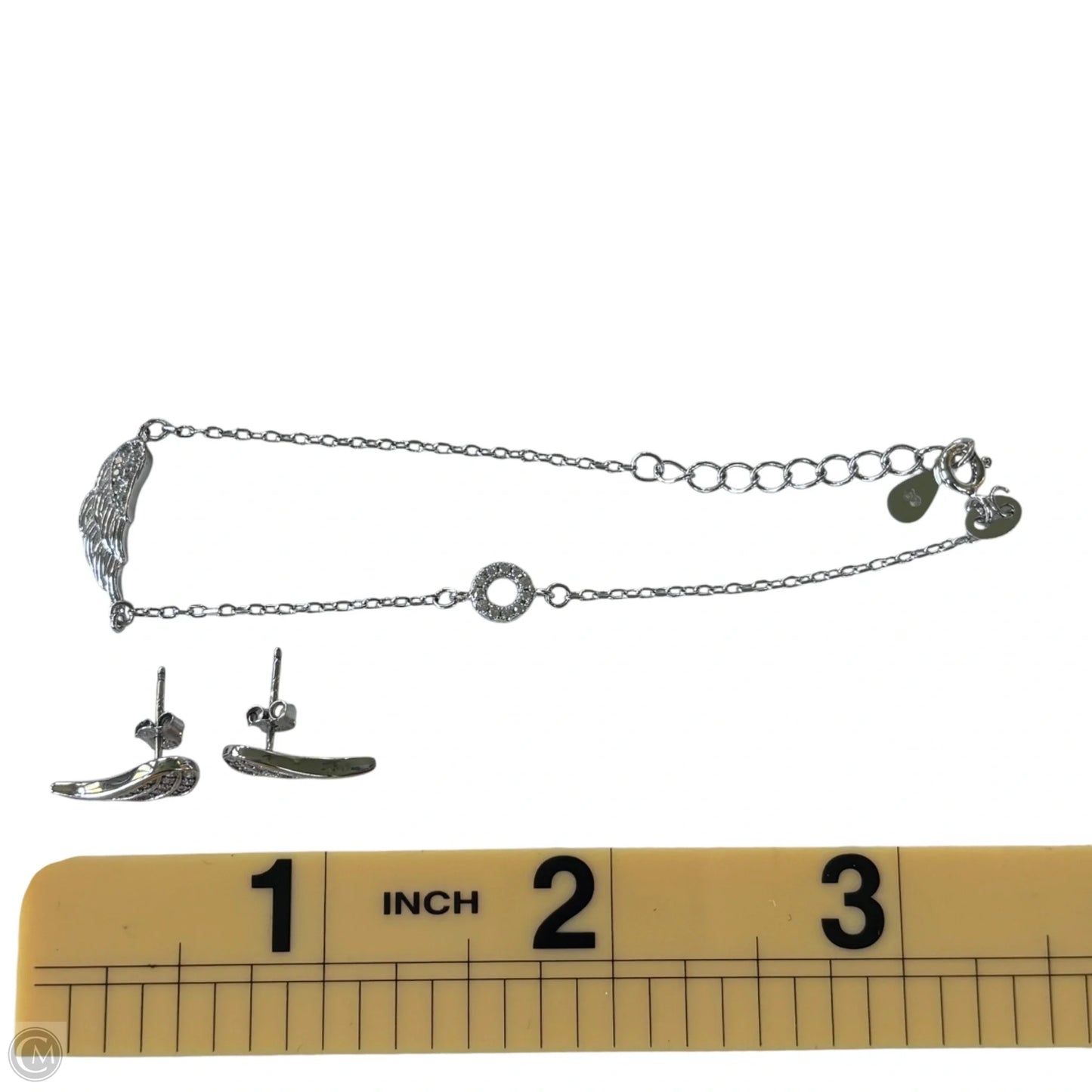 Bracelet Sterling Silver, Size: 02 Piece Set