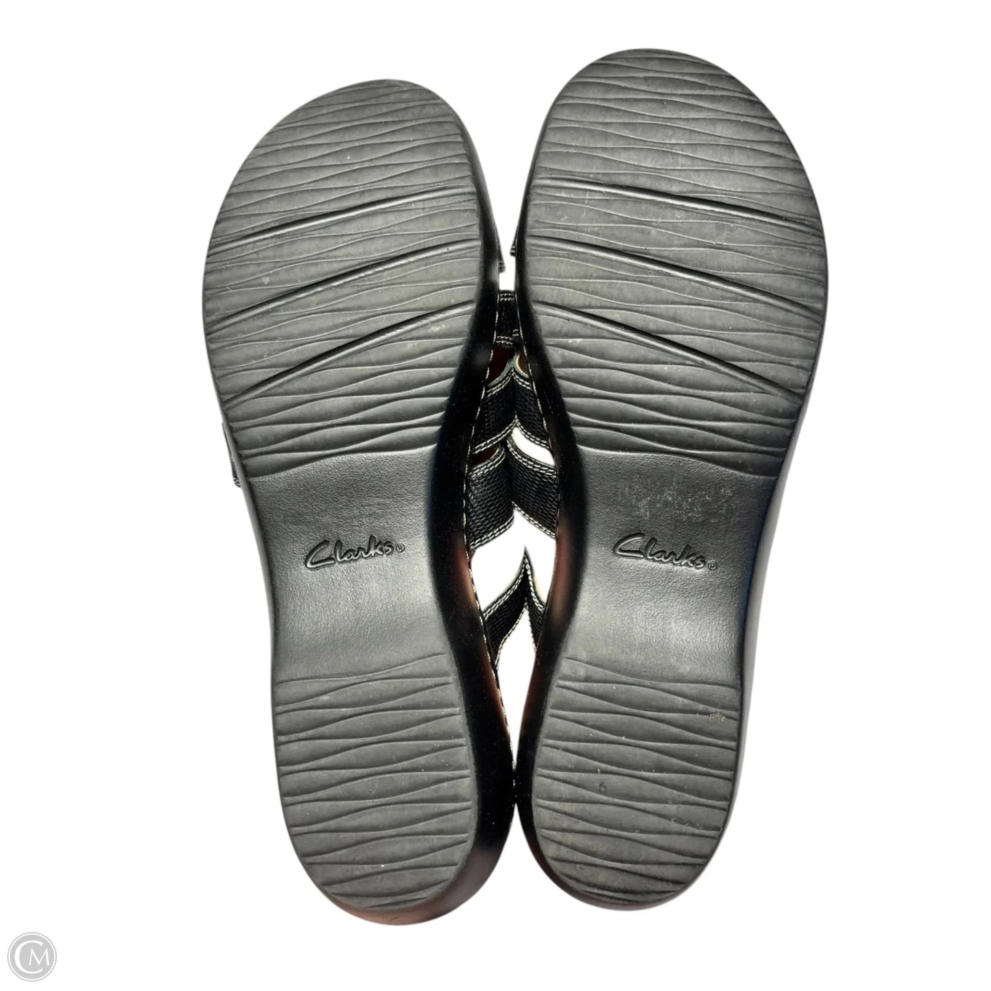 Sandals Flats By Clarks In Black, Size: 9.5