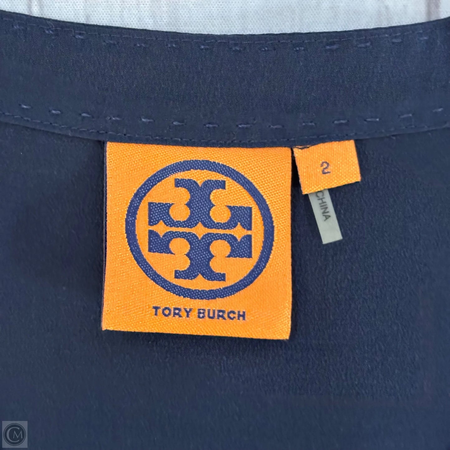 Blouse Designer By Tory Burch In Navy, Size: Xs