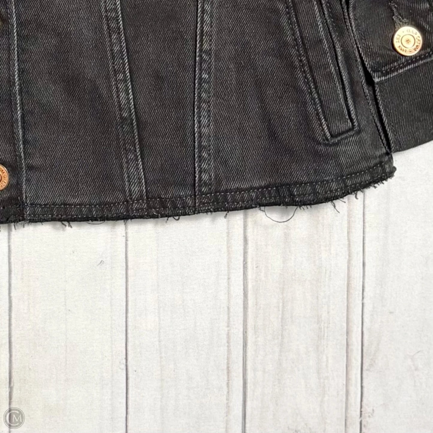 Jacket Denim By Gap In Black Denim, Size: L