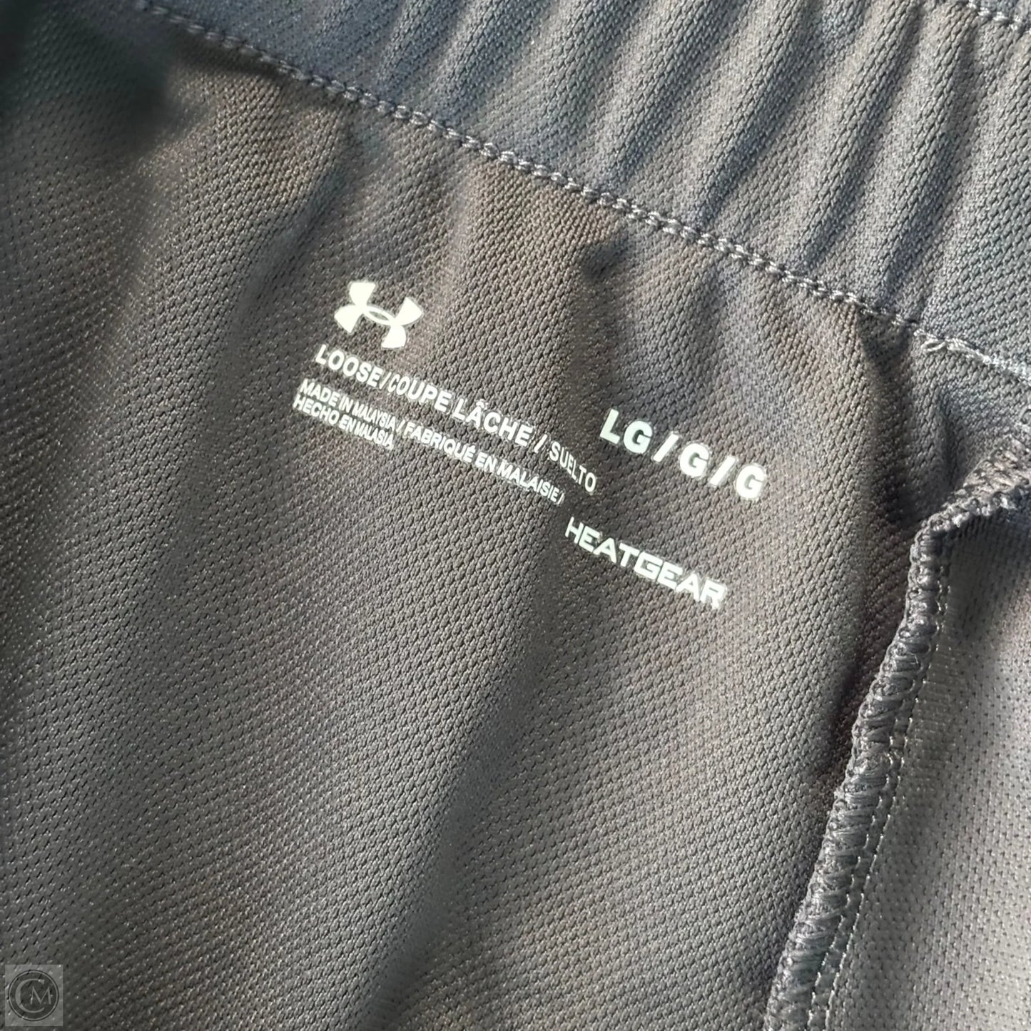 Athletic Shorts By Under Armour In Blue & Grey, Size: L