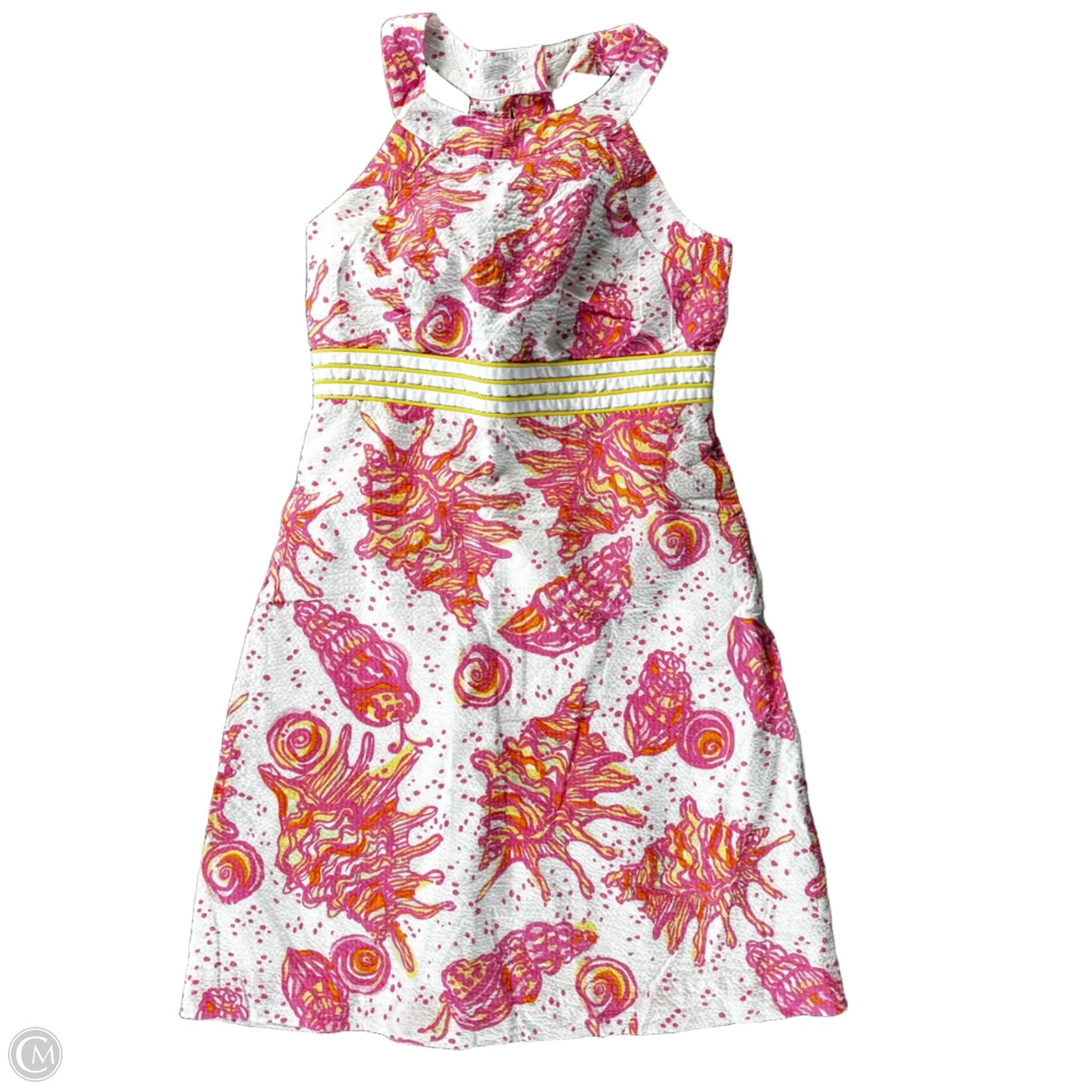 Dress Designer By Lilly Pulitzer In Pink & White, Size: S
