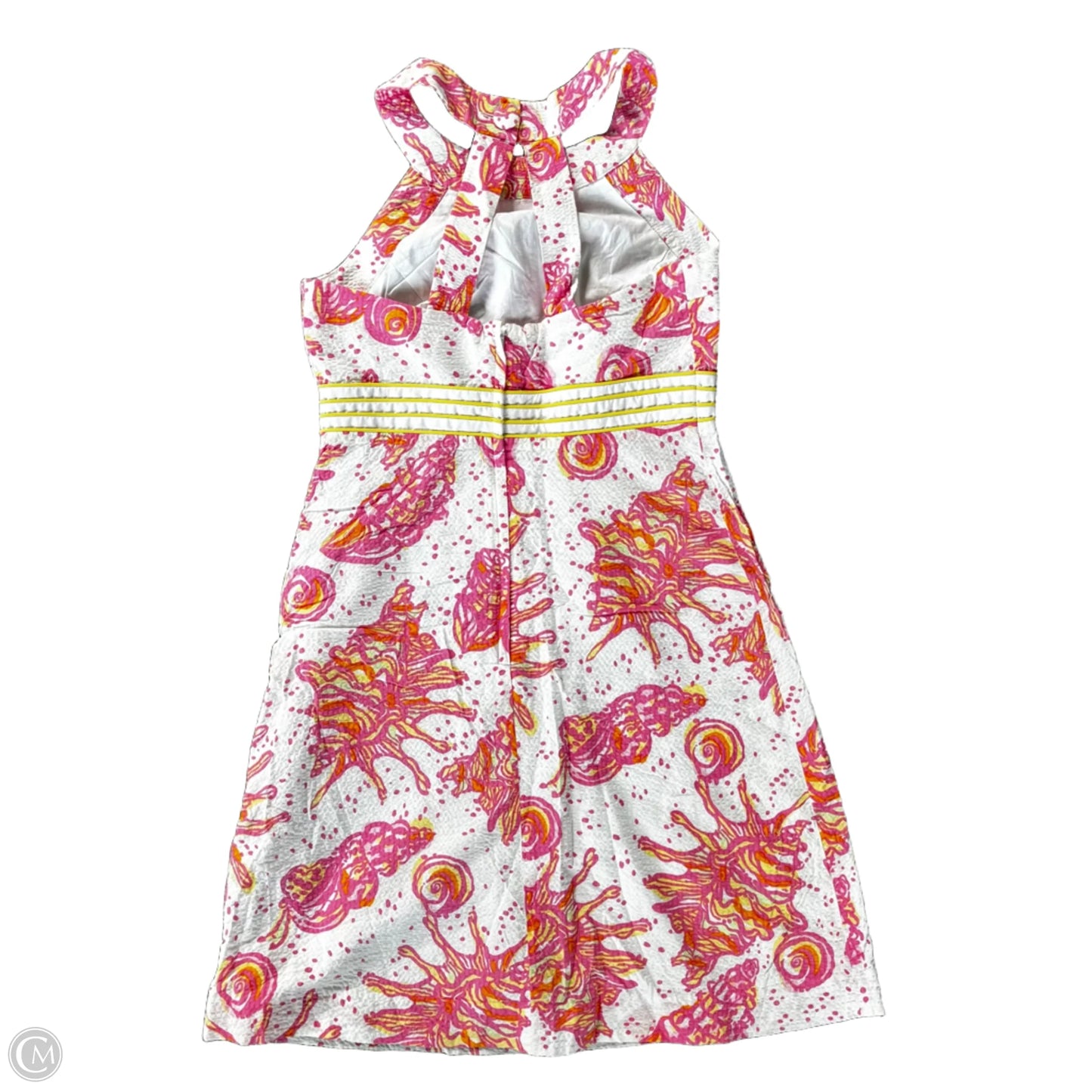 Dress Designer By Lilly Pulitzer In Pink & White, Size: S