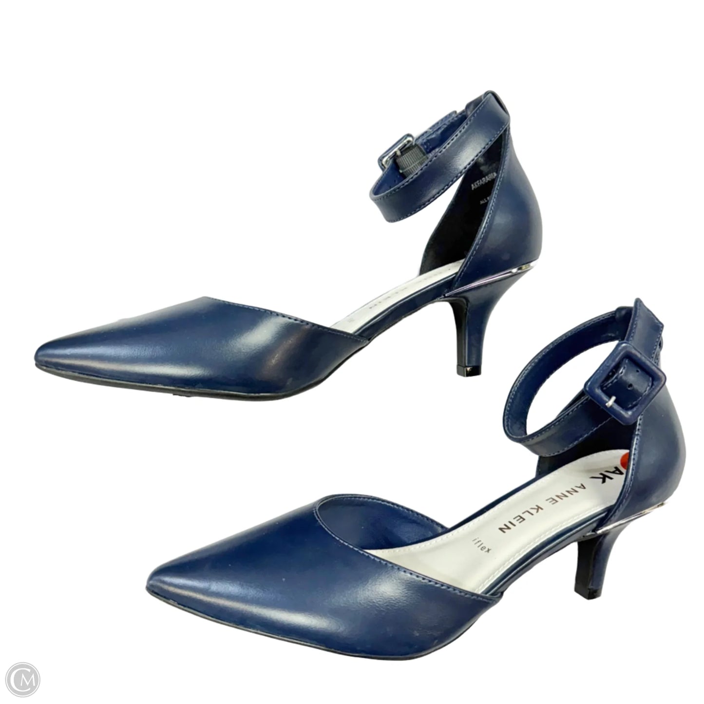 Shoes Heels Kitten By Anne Klein In Navy, Size: 9.5