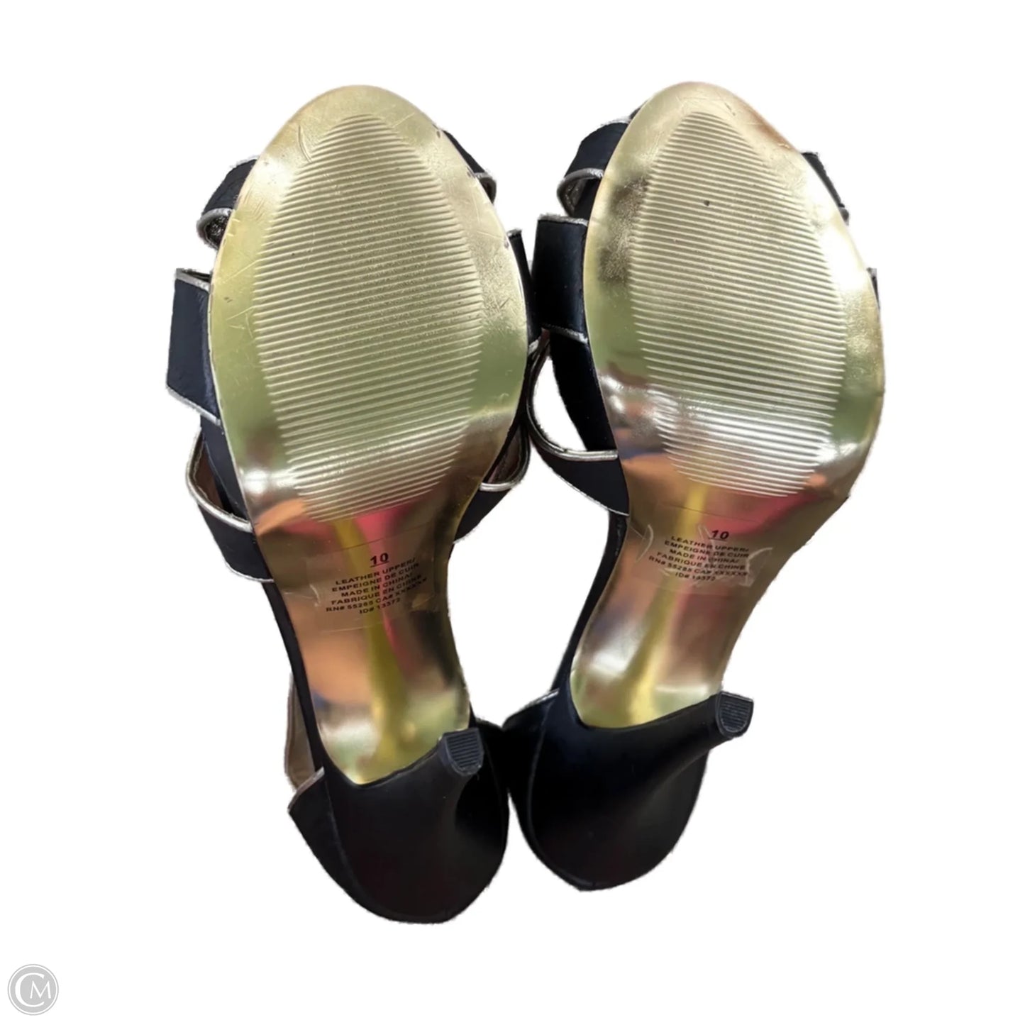 Shoes Heels Stiletto By Express In Black & Gold, Size: 10