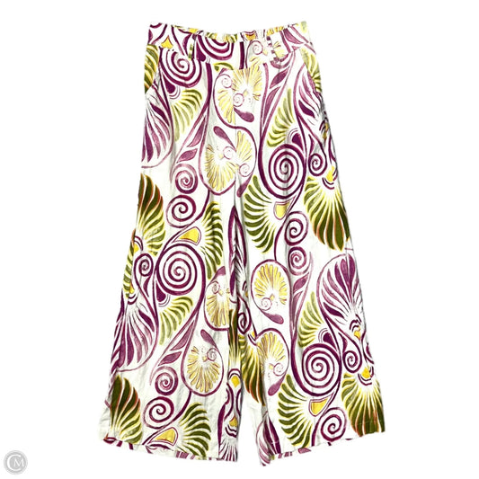 Pants Linen By Christian Siriano In Multi-colored, Size: S