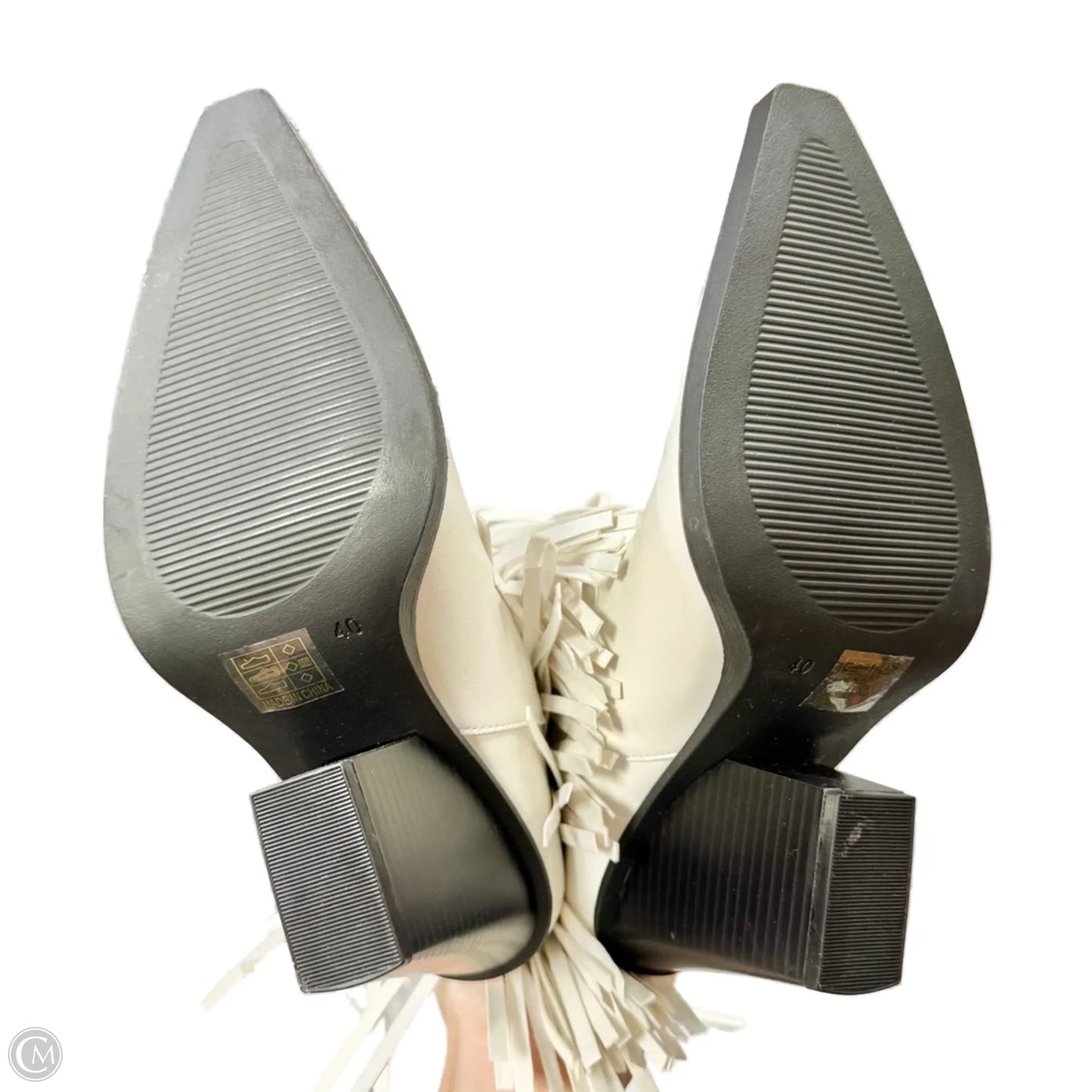 Boots Western By Pretty Little Thing In White, Size: 9.5
