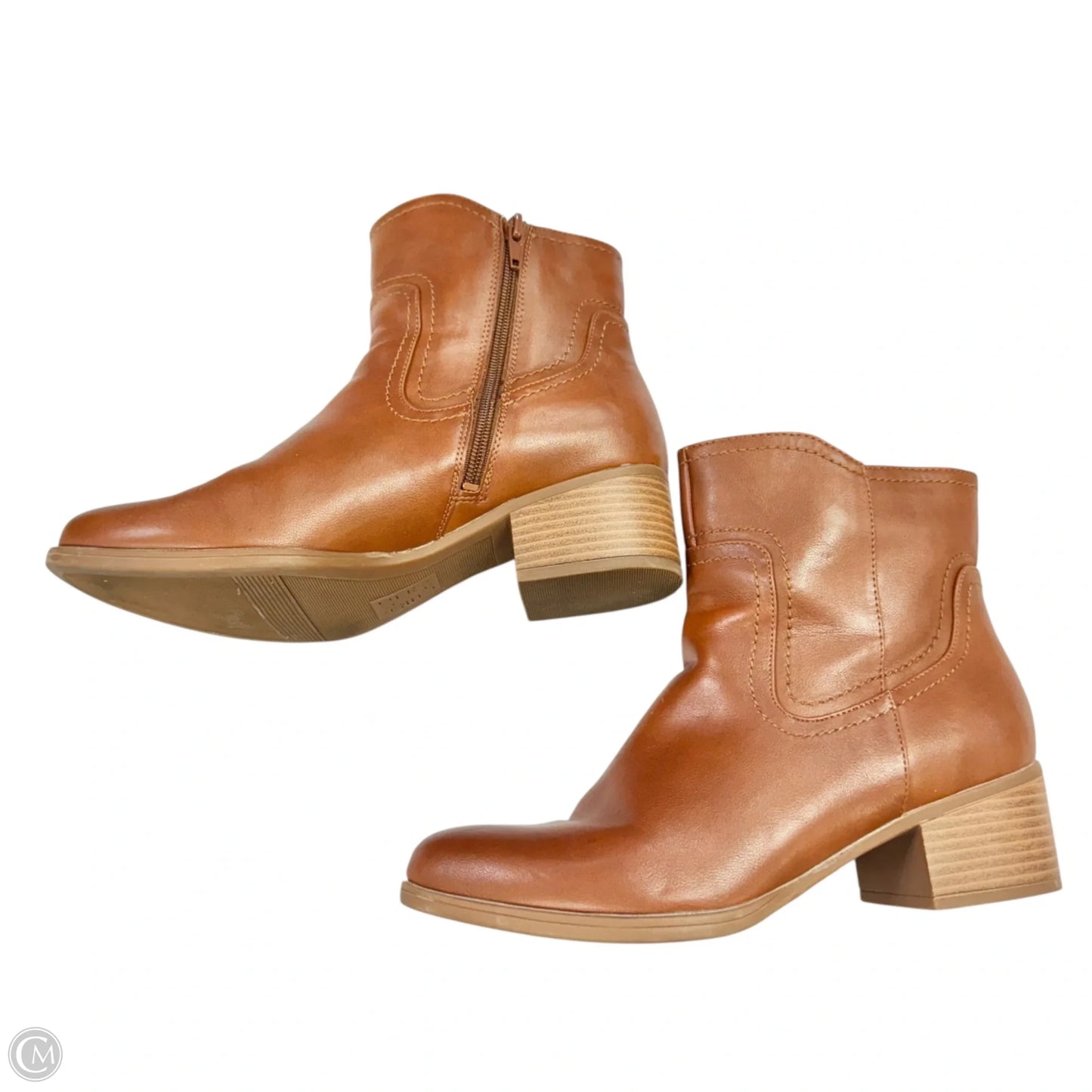 Boots Ankle Heels By Naturalizer In Brown, Size: 9
