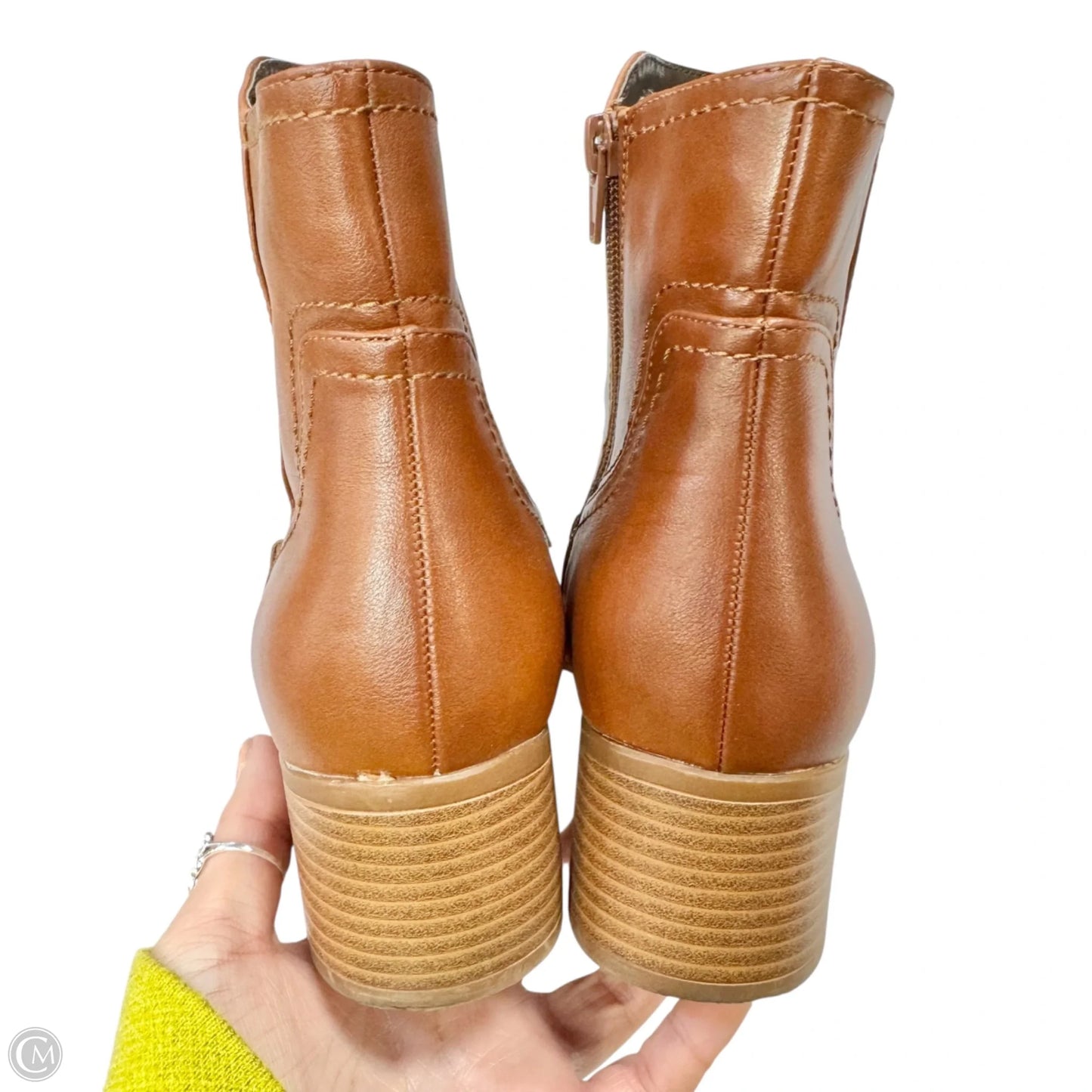 Boots Ankle Heels By Naturalizer In Brown, Size: 9