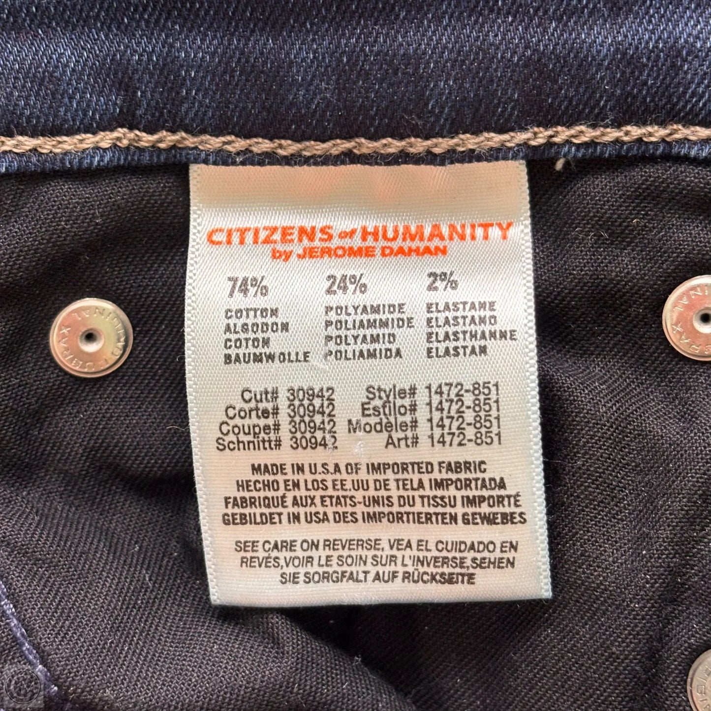 Jeans Boot Cut By Citizens Of Humanity In Blue Denim, Size: 6