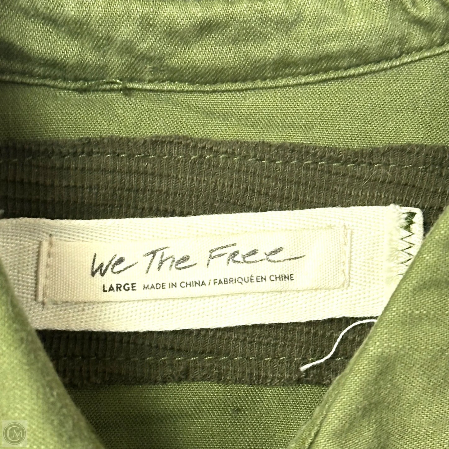Jacket Shirt By Free People In Green, Size: L