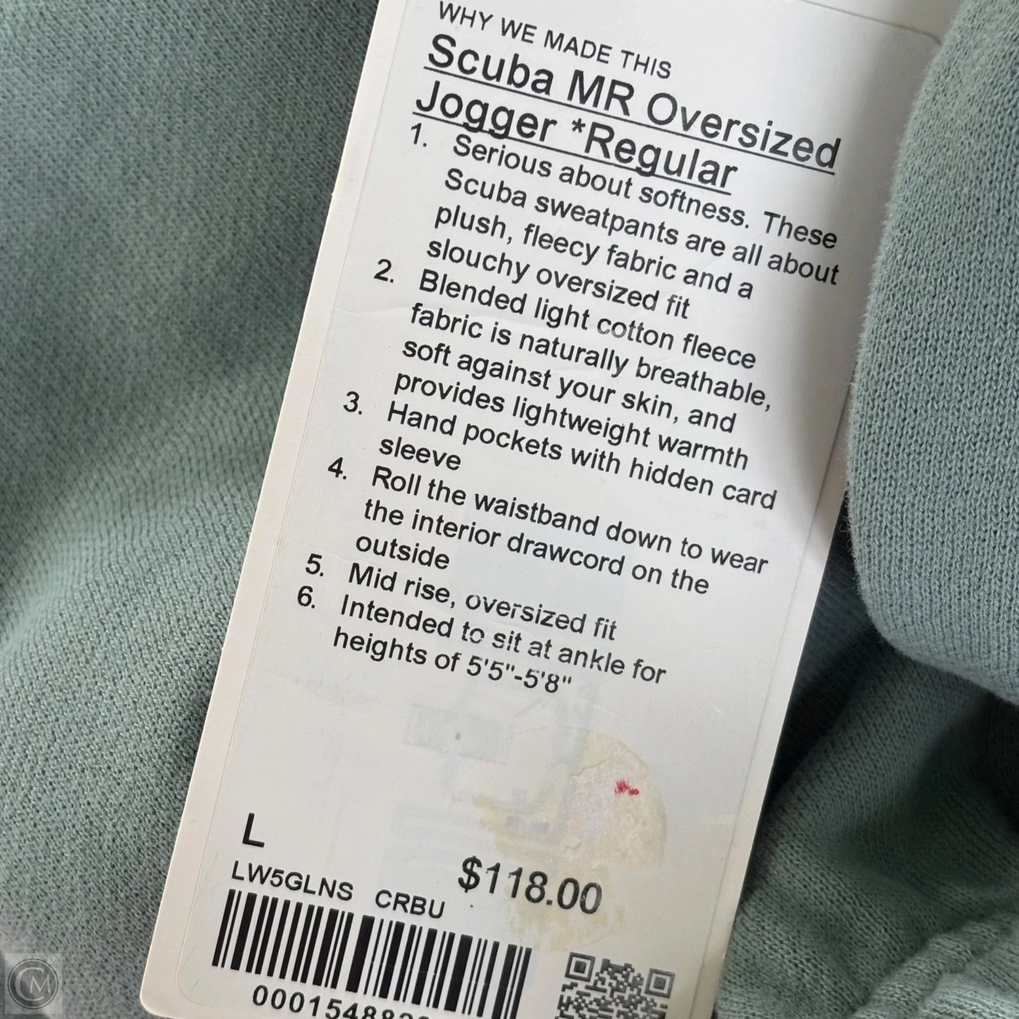 Athletic Pants By Lululemon In Green, Size: L