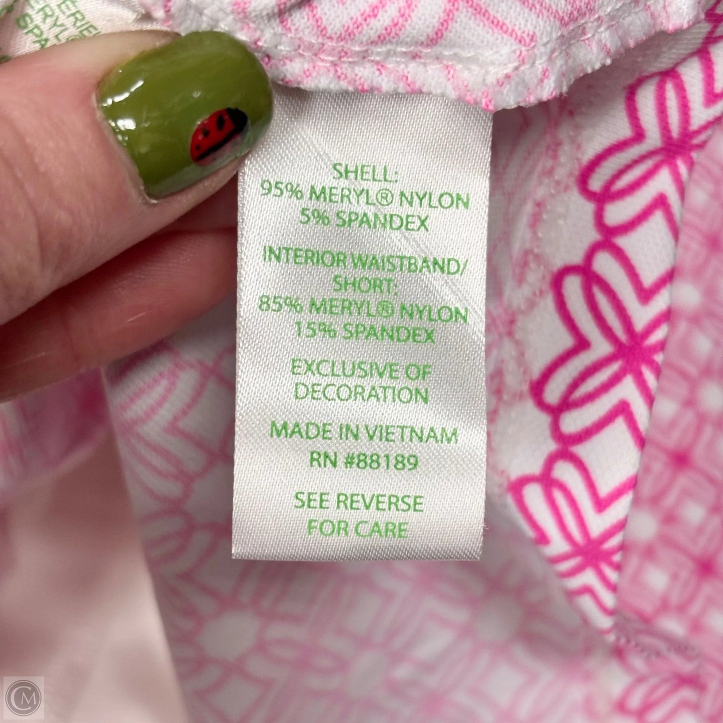 Skort Designer By Lilly Pulitzer In Pink & White, Size: S