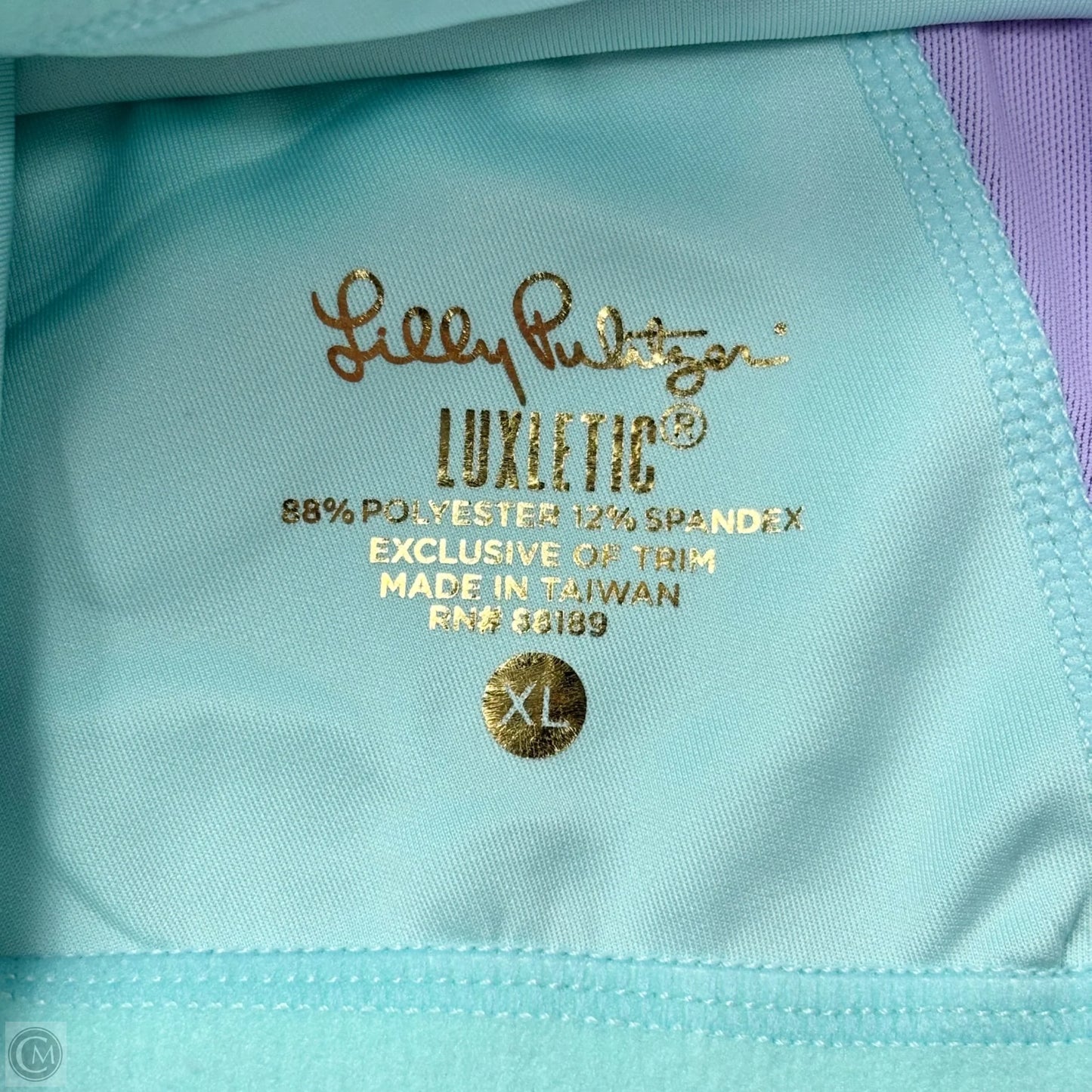 Athletic Bra Designer By Lilly Pulitzer In Blue & Green, Size: Xl