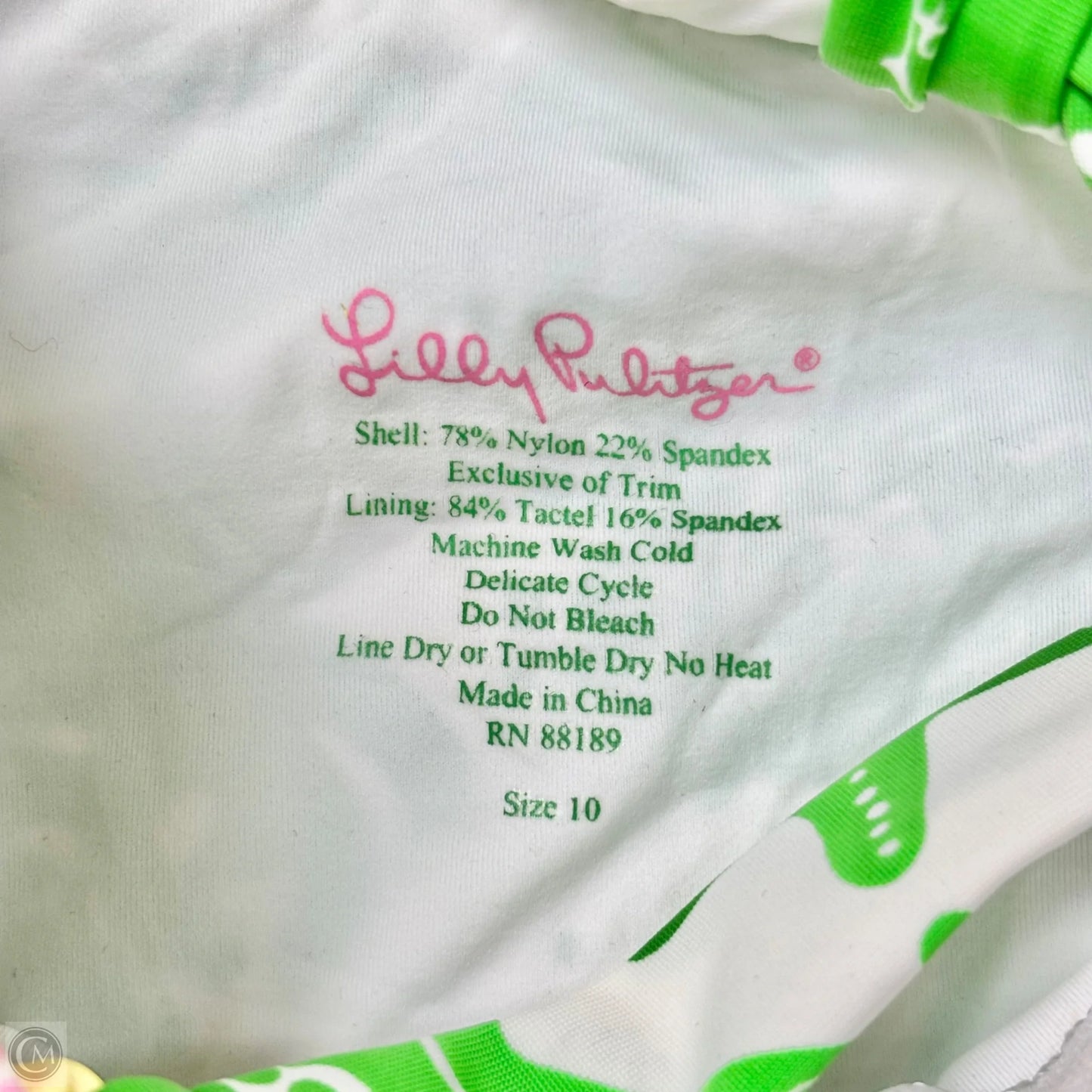 Swimsuit Designer By Lilly Pulitzer In Green & Pink, Size: 10