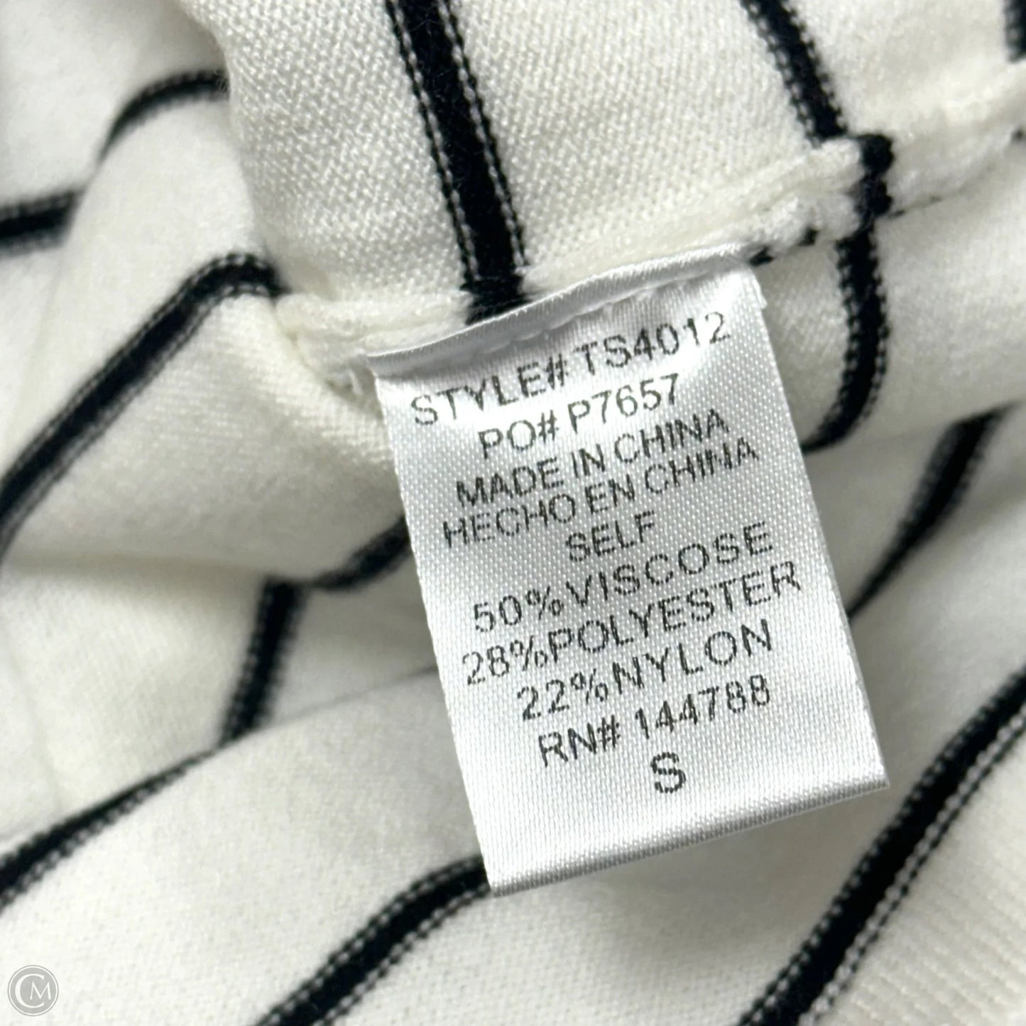 Top Long Sleeve By Heyday In Black & White, Size: S