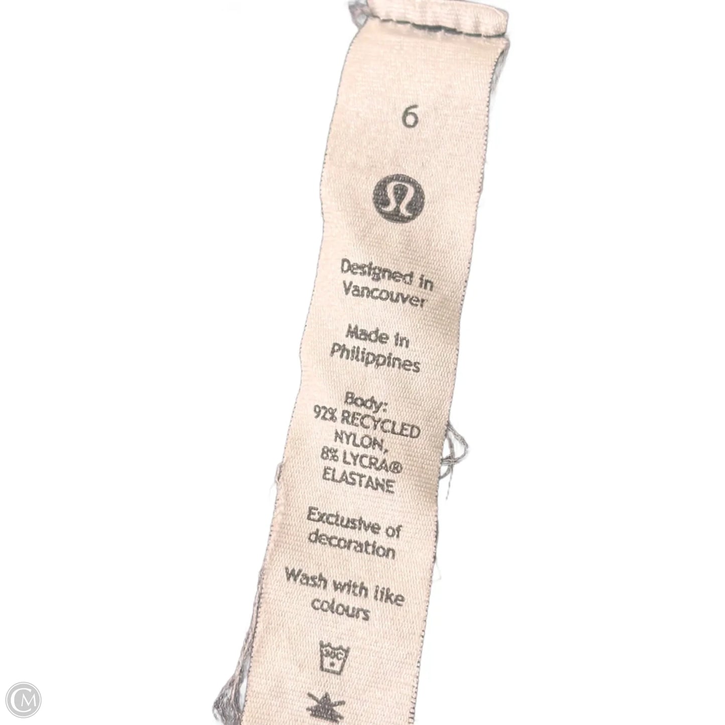 Athletic Top Long Sleeve Collar By Lululemon In Black, Size: S