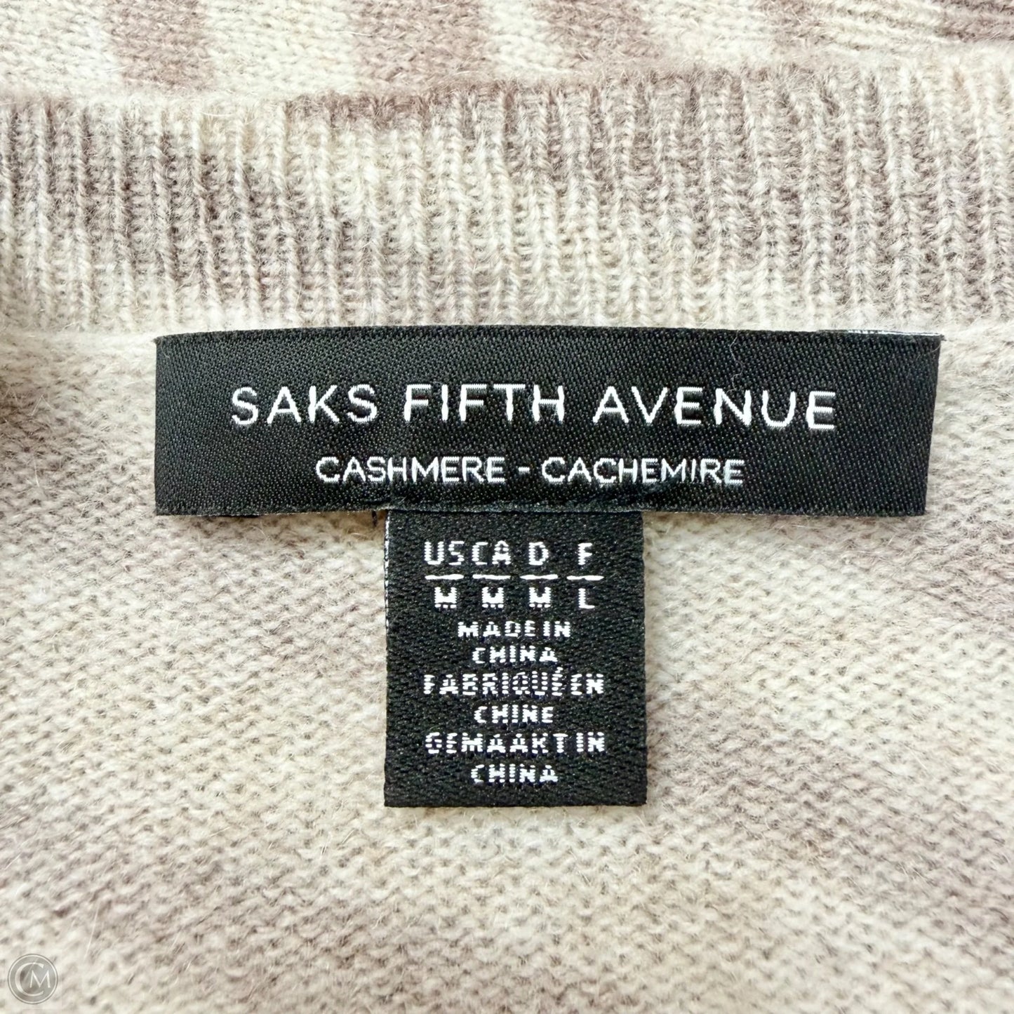Sweater Cashmere By Saks Fifth Avenue In Animal Print, Size: M