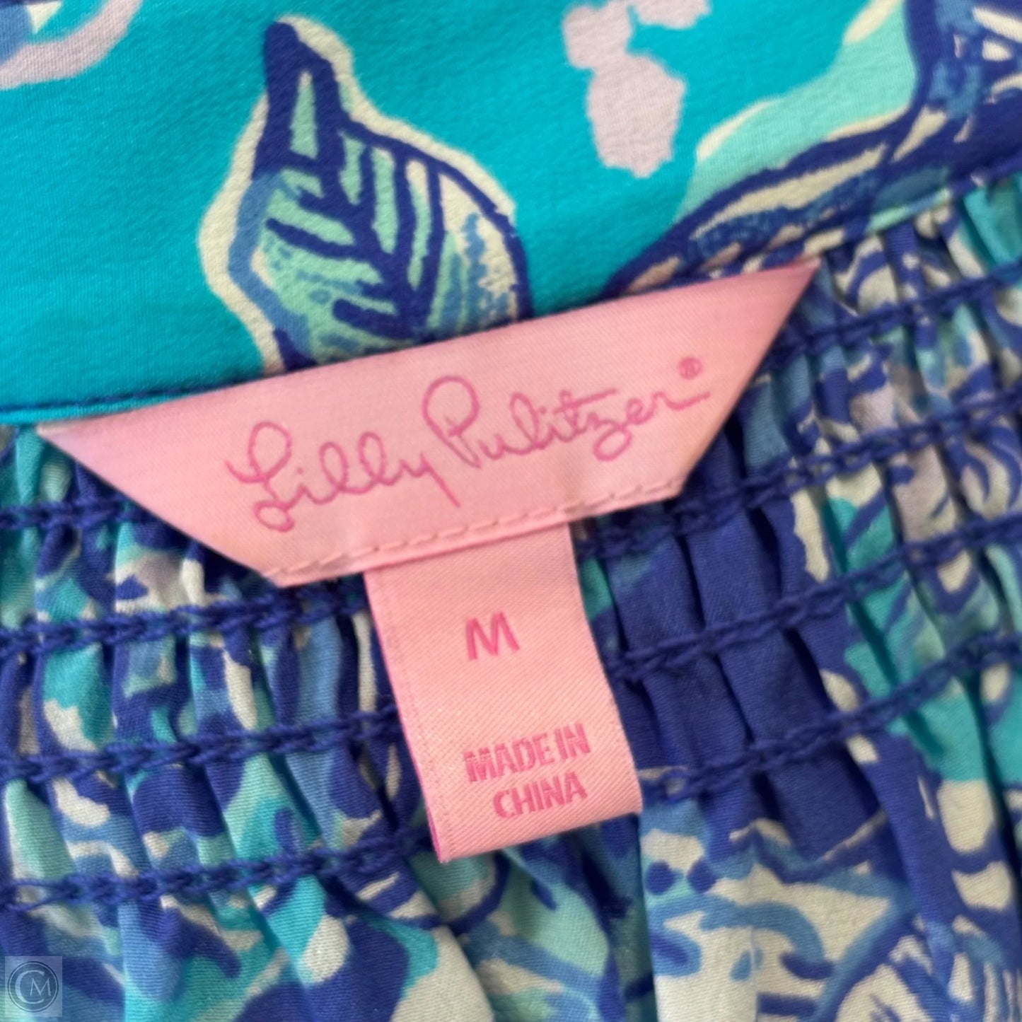 Blouse Designer By Lilly Pulitzer In Blue & Purple, Size: M