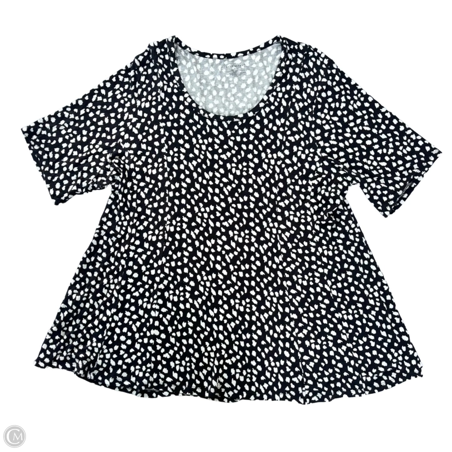 Top Short Sleeve By Lane Bryant In Black & White, Size: 3x