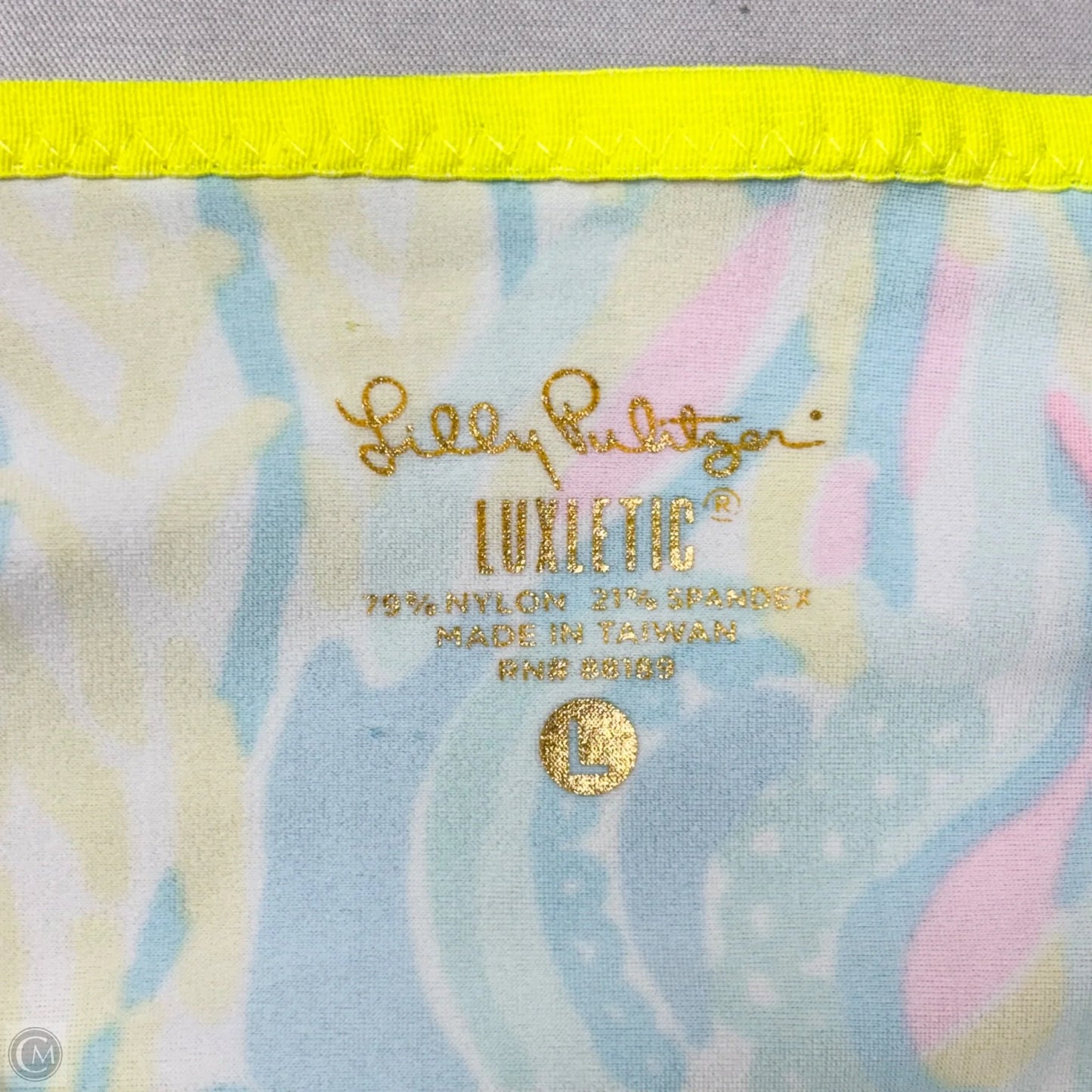 Swimsuit Designer By Lilly Pulitzer In Blue & Yellow, Size: L