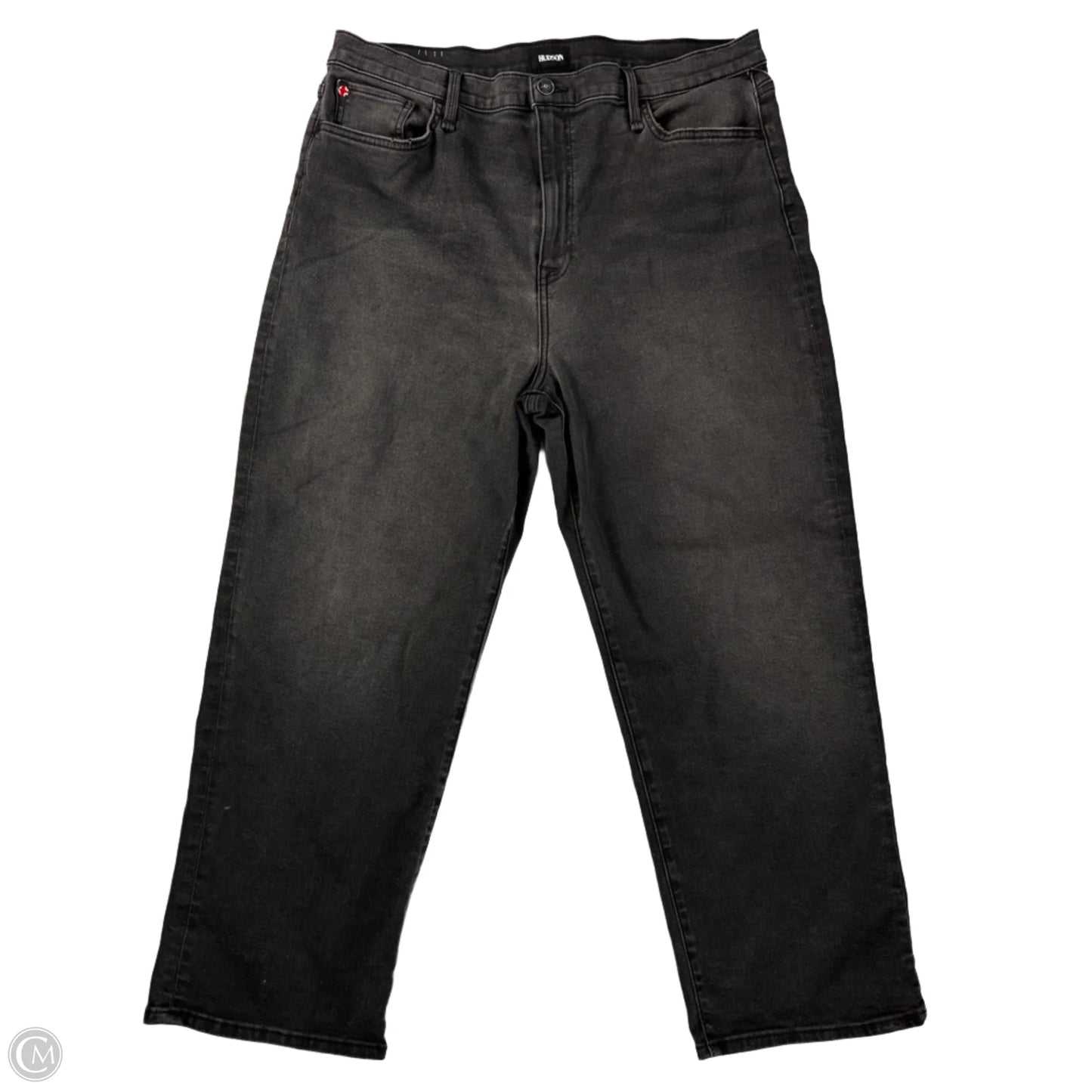 Jeans Wide Leg By Hudson In Black Denim, Size: 18