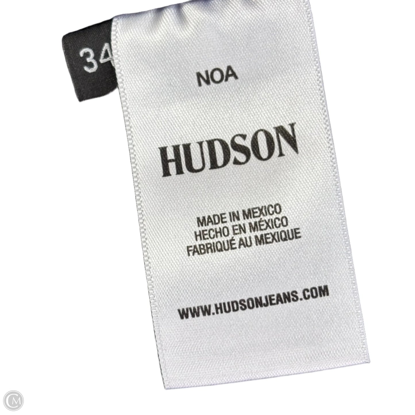 Jeans Wide Leg By Hudson In Black Denim, Size: 18