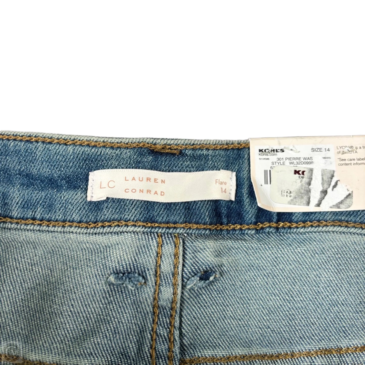 Jeans Flared By Lc Lauren Conrad In Blue Denim, Size: 14
