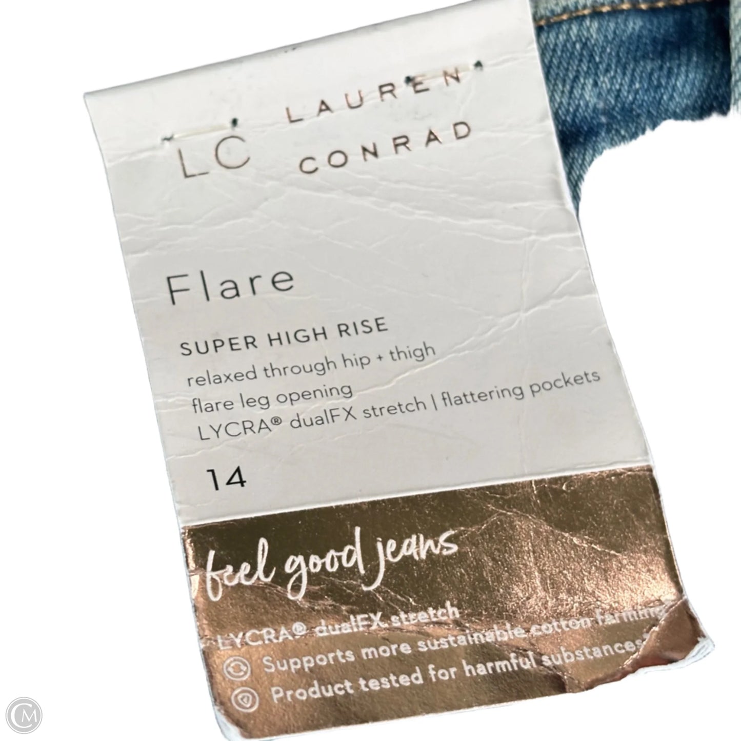 Jeans Flared By Lc Lauren Conrad In Blue Denim, Size: 14