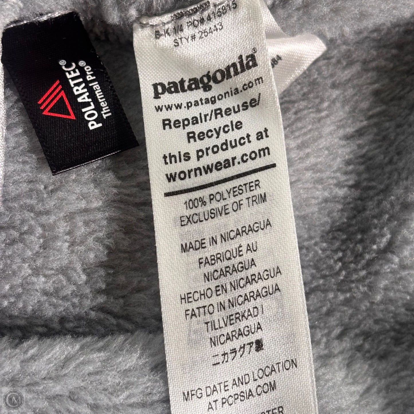 Coat Faux Fur & Sherpa By Patagonia In Grey, Size: M