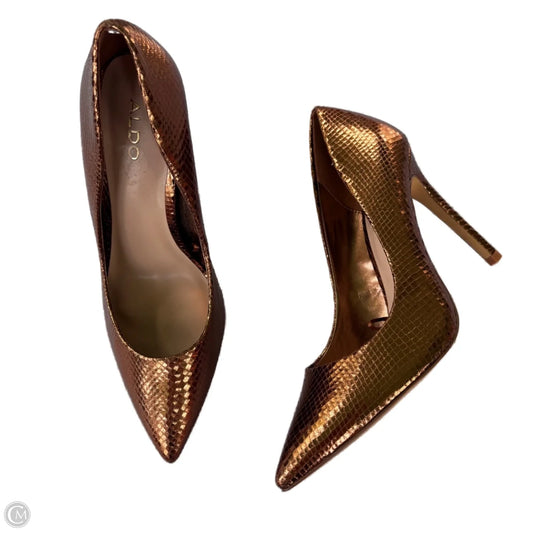 Shoes Heels Stiletto By Aldo In Bronze, Size: 8.5