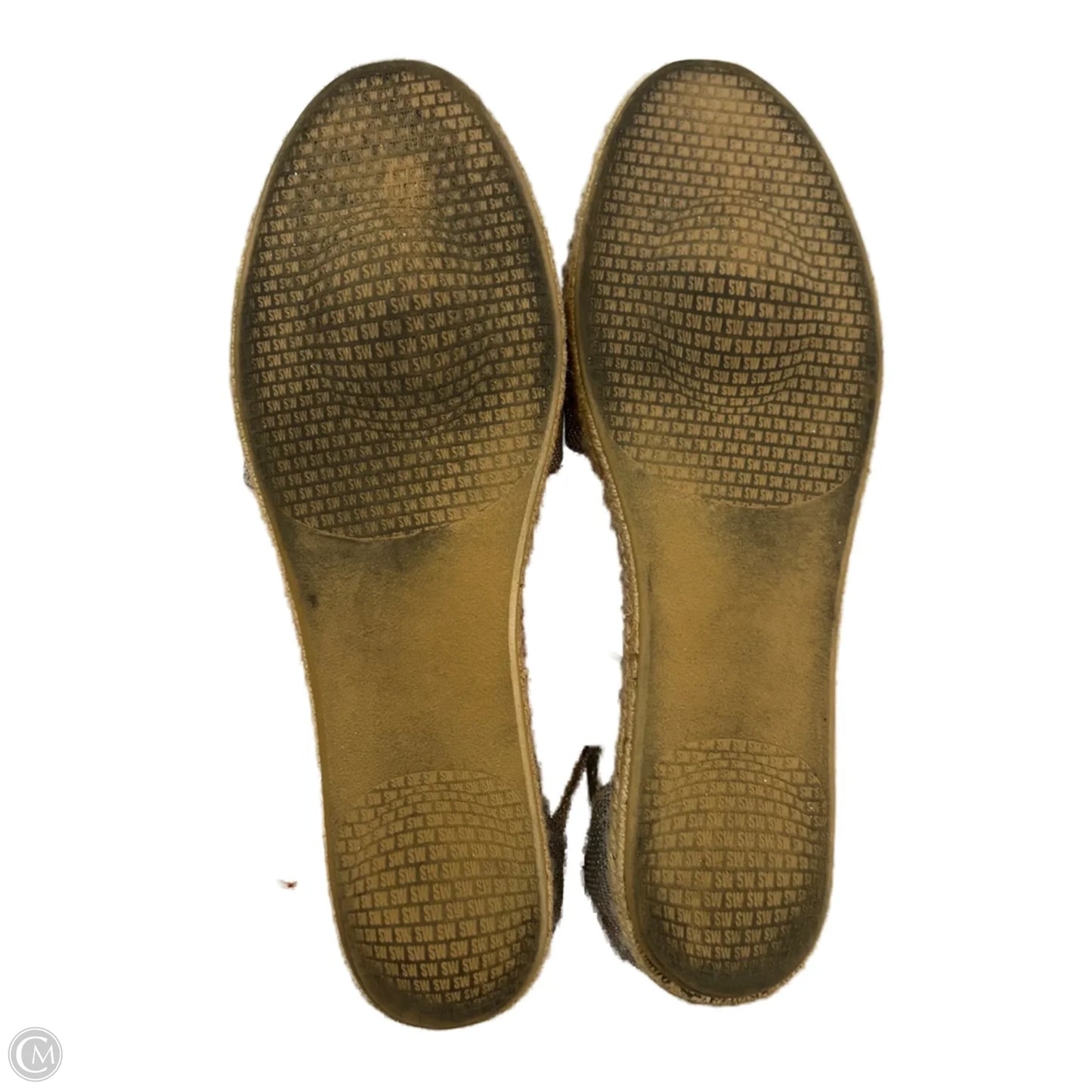 Sandals Designer By Stuart Weitzman In Silver, Size: 9