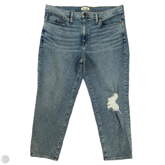 Jeans Skinny By Madewell In Blue Denim, Size: 16
