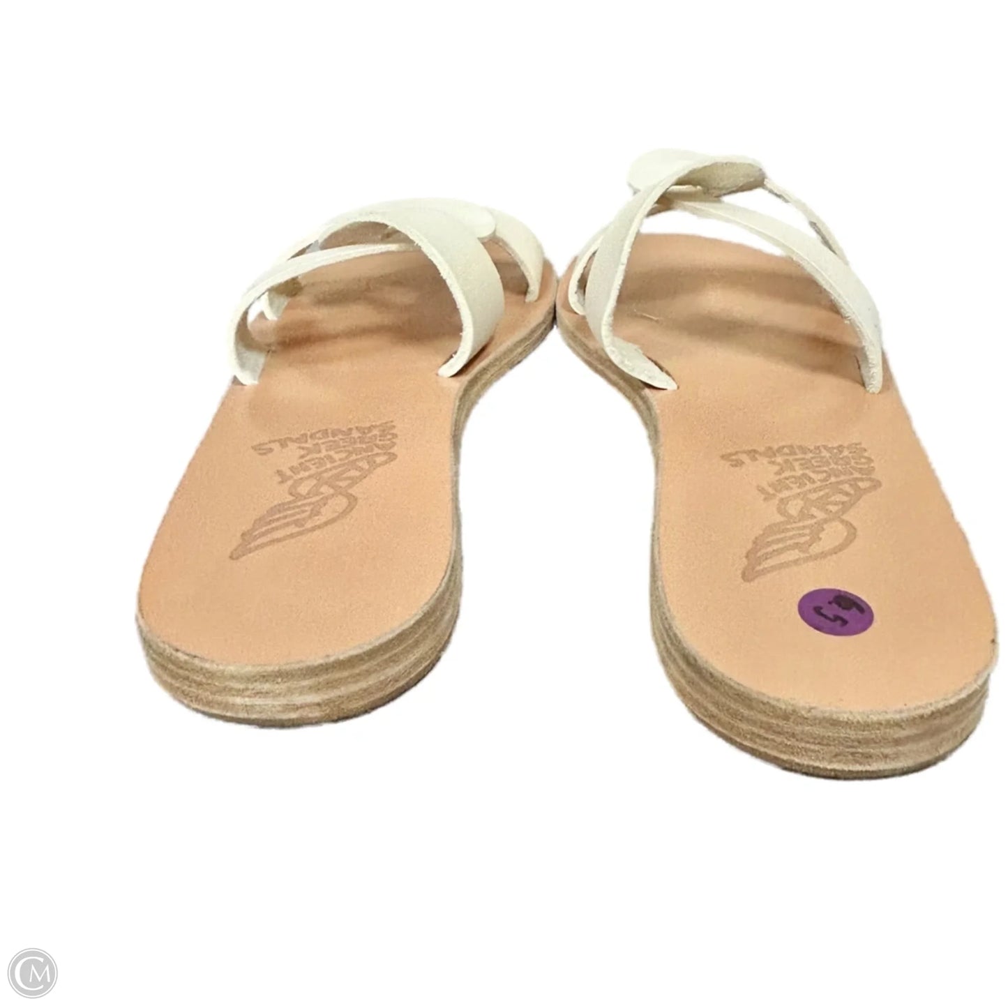 Sandals Flats By Ancient Greek Sandals In Brown & White, Size: 6.5