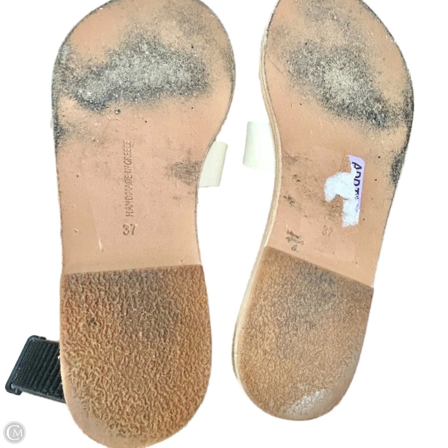 Sandals Flats By Ancient Greek Sandals In Brown & White, Size: 6.5