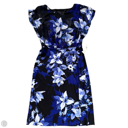 Dress Casual Midi By Connected Apparel In Black & Blue, Size: M