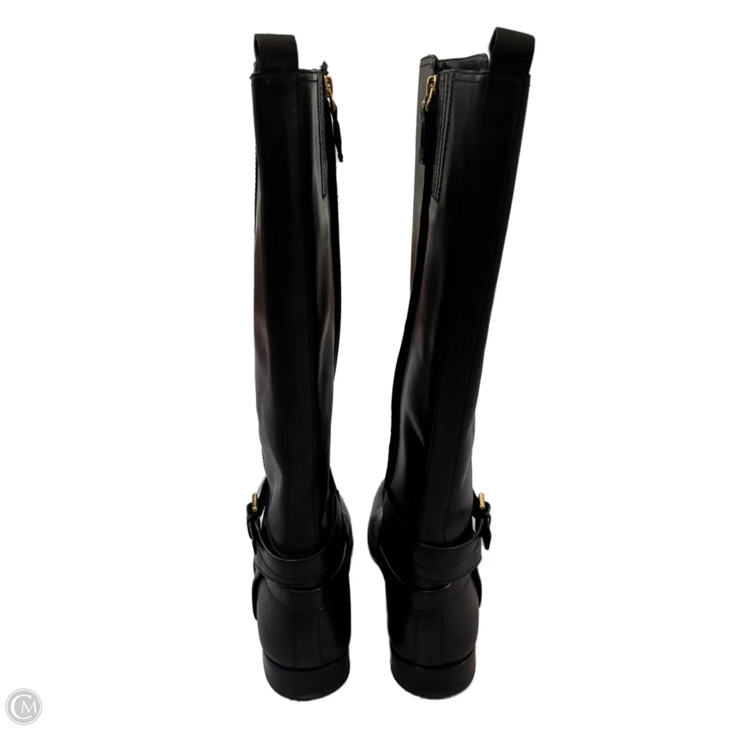 Boots Knee Flats By Lauren By Ralph Lauren In Black, Size: 9