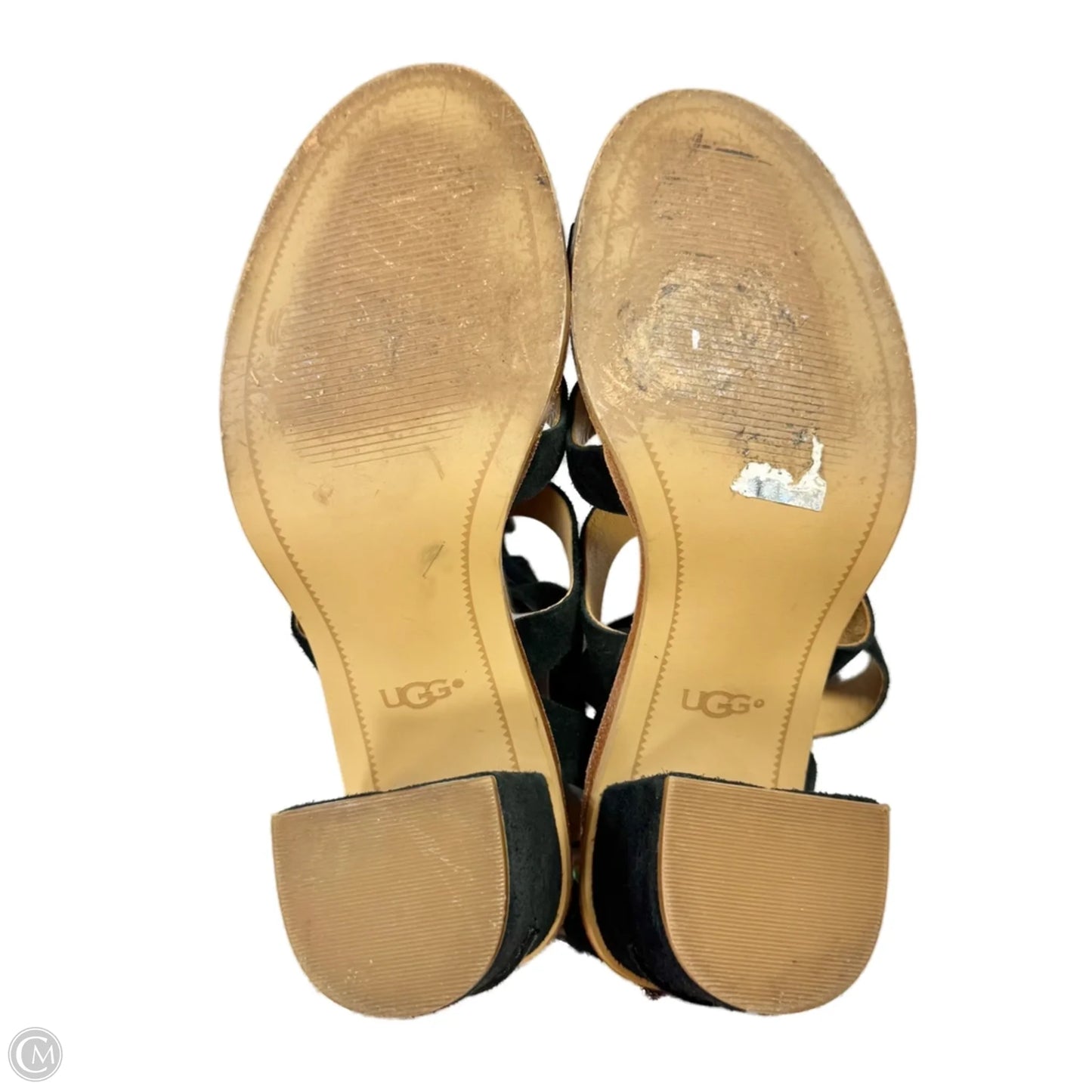 Sandals Designer By Ugg In Black, Size: 8.5