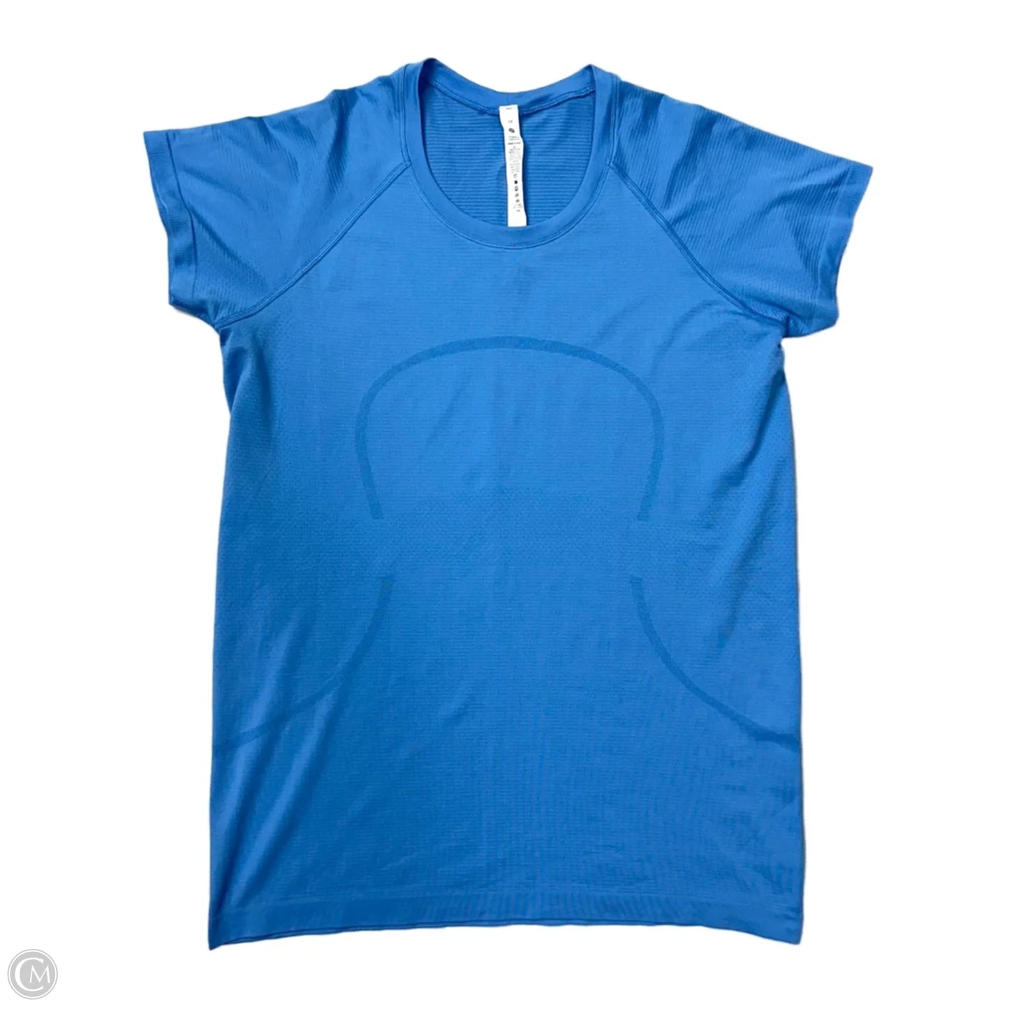 Athletic Top Short Sleeve By Lululemon In Blue, Size: 14