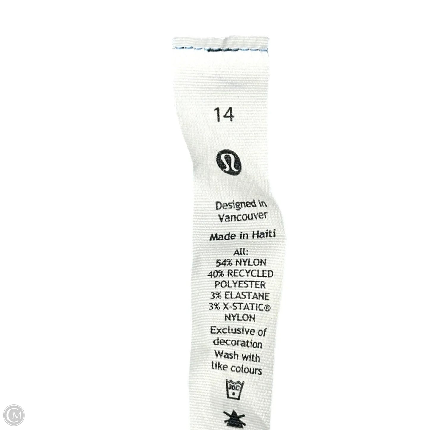 Athletic Top Short Sleeve By Lululemon In Blue, Size: 14