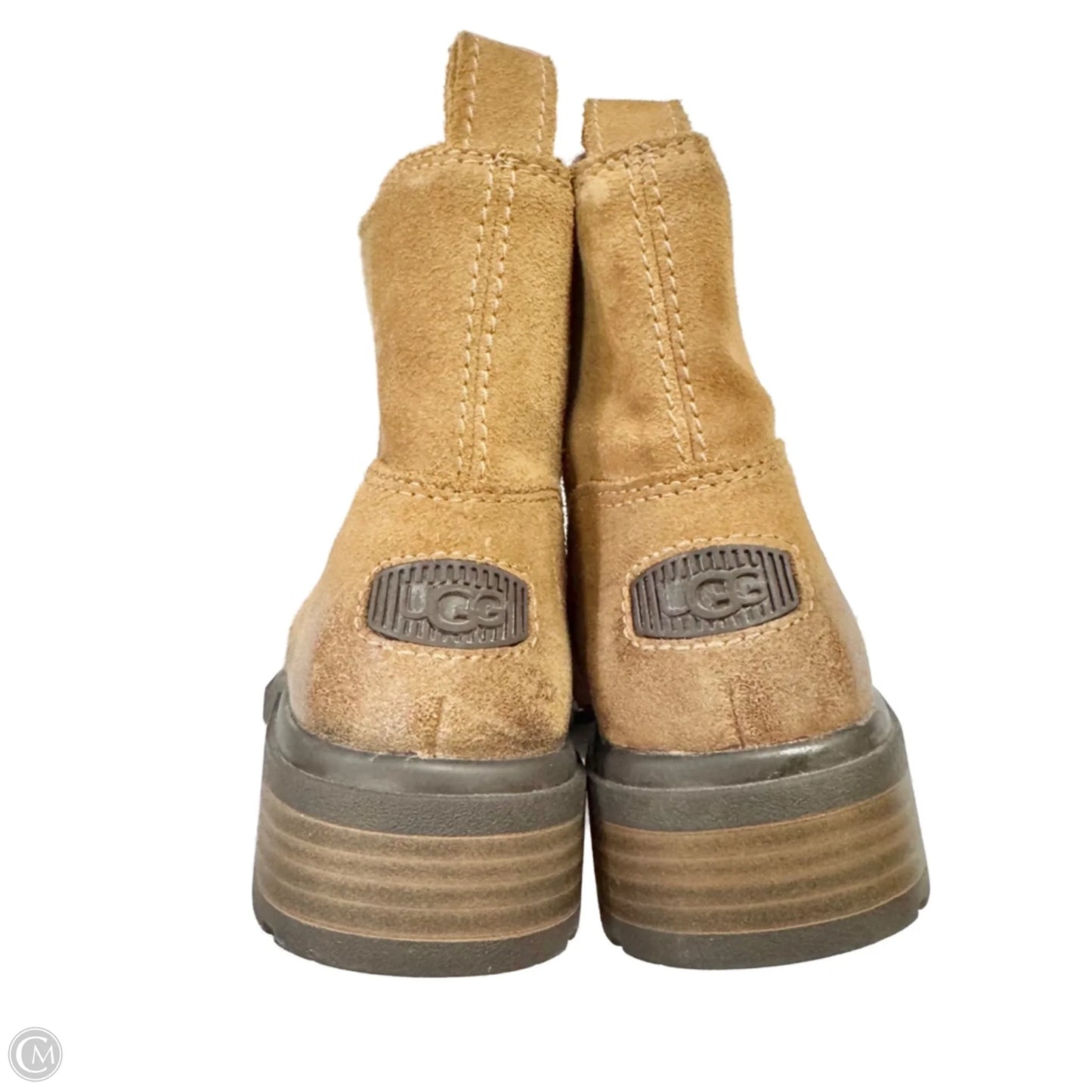 Boots Designer By Ugg In Brown, Size: 5.5